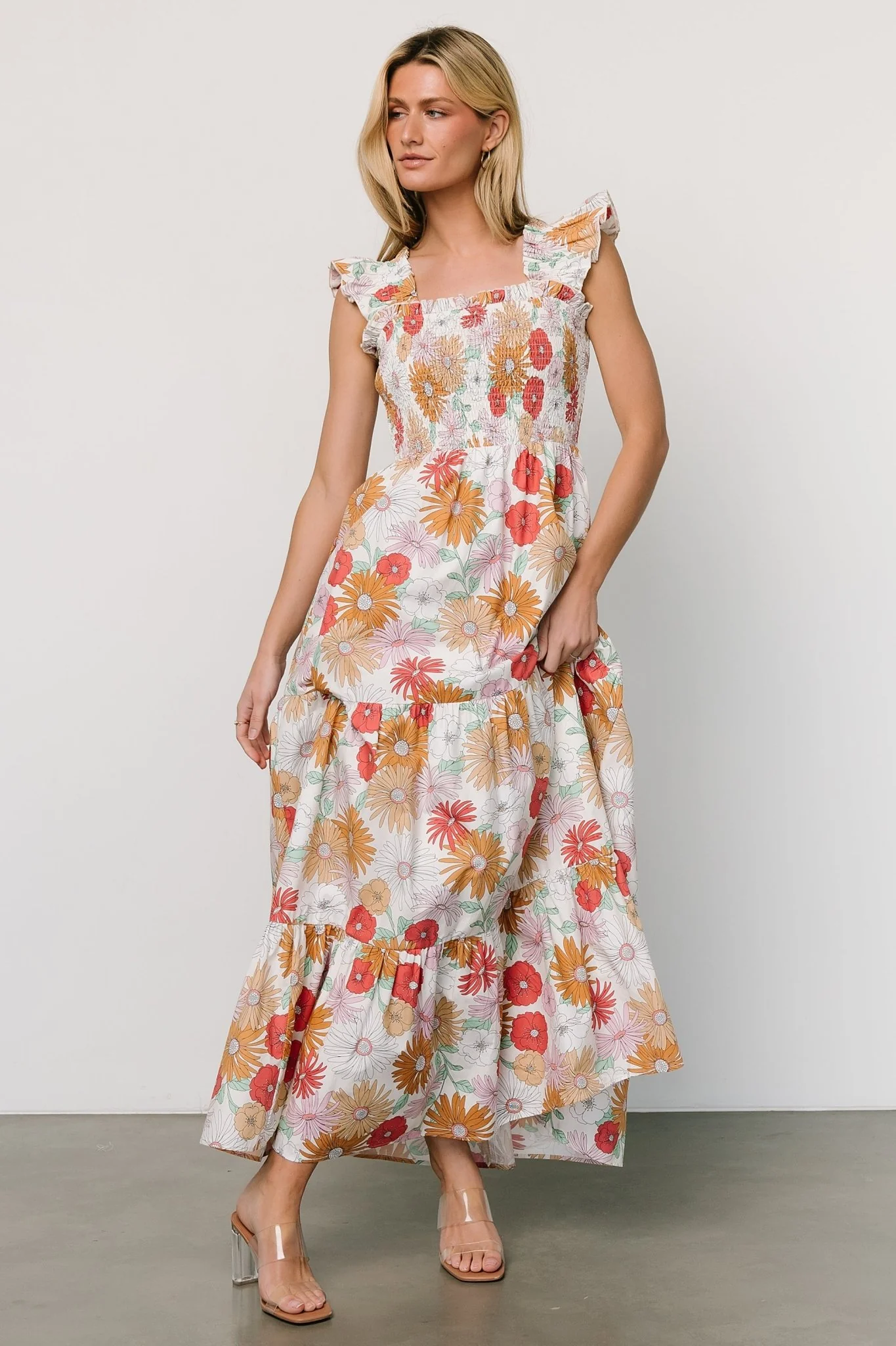 Adela Maxi Dress | Cream Multi Floral