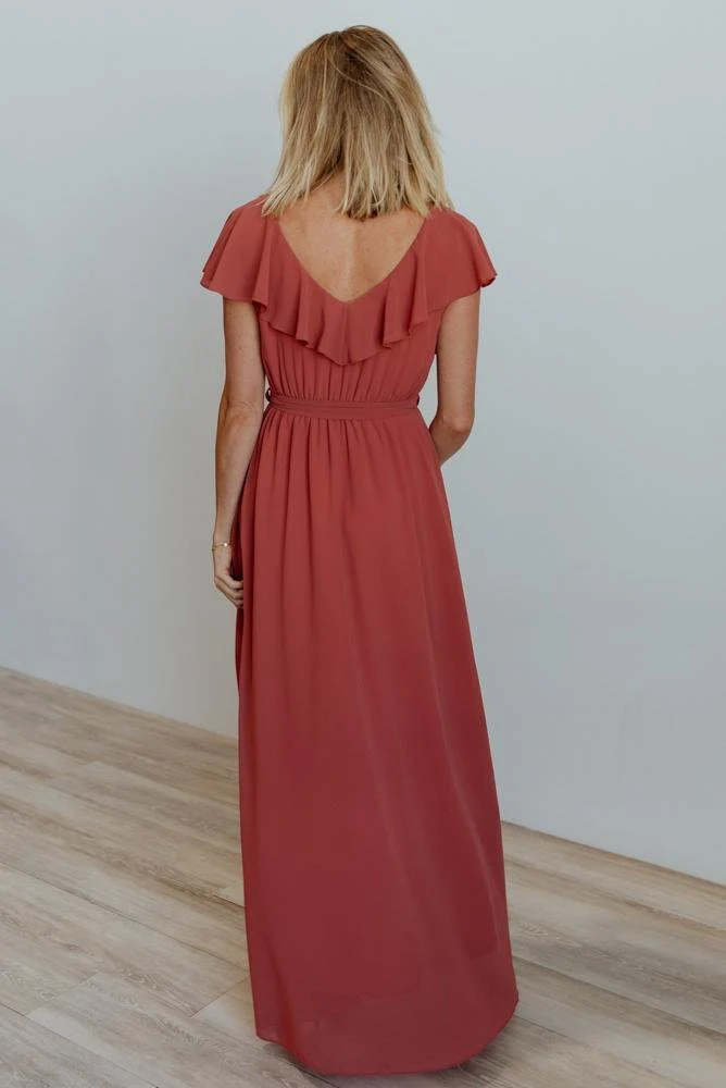 Katya Ruffle Maxi Dress | Rosewood