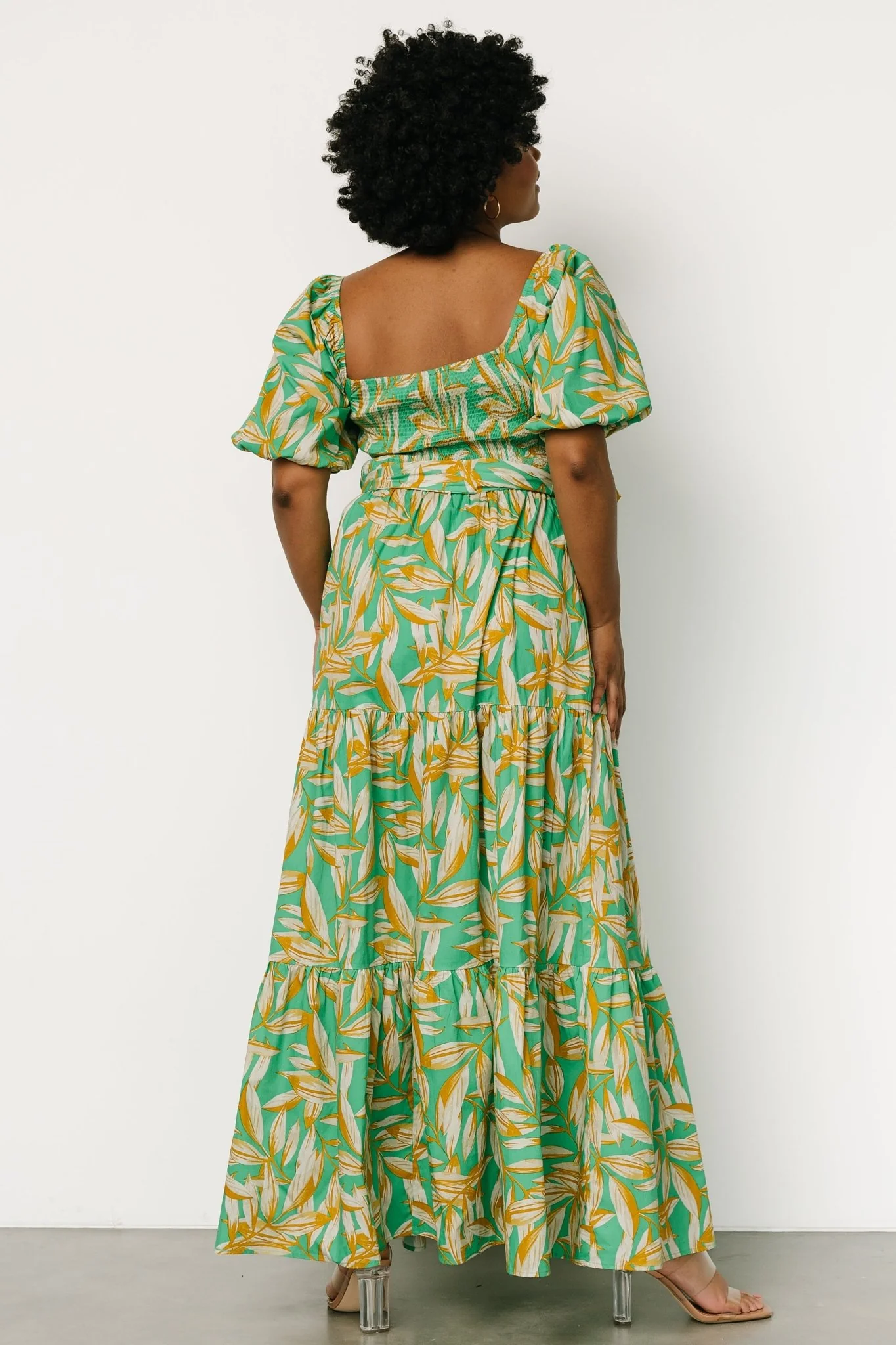 Forsythe Smocked Maxi Dress | Green Print