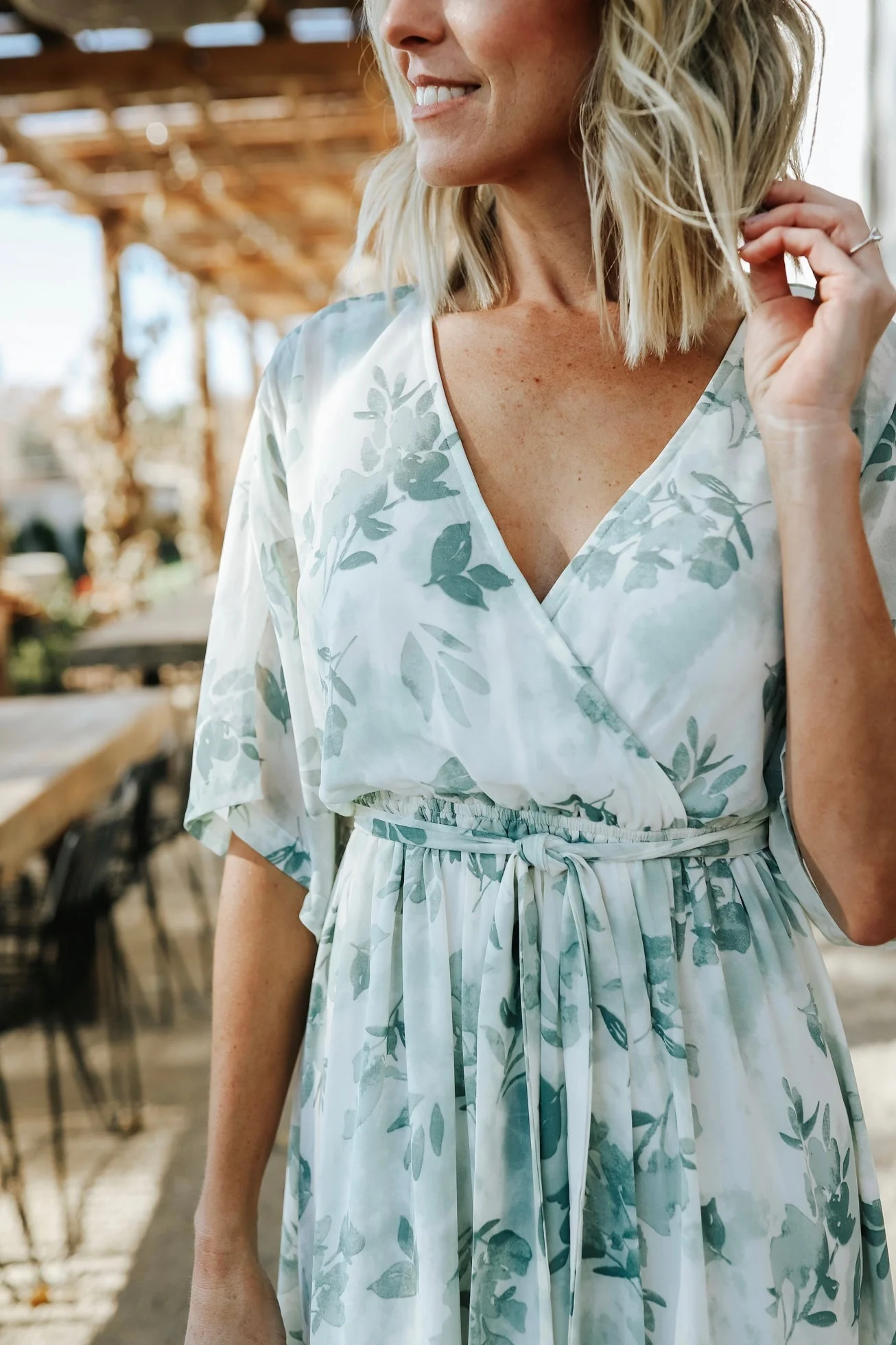 Kia Kimono Maxi Dress | Sage Floral