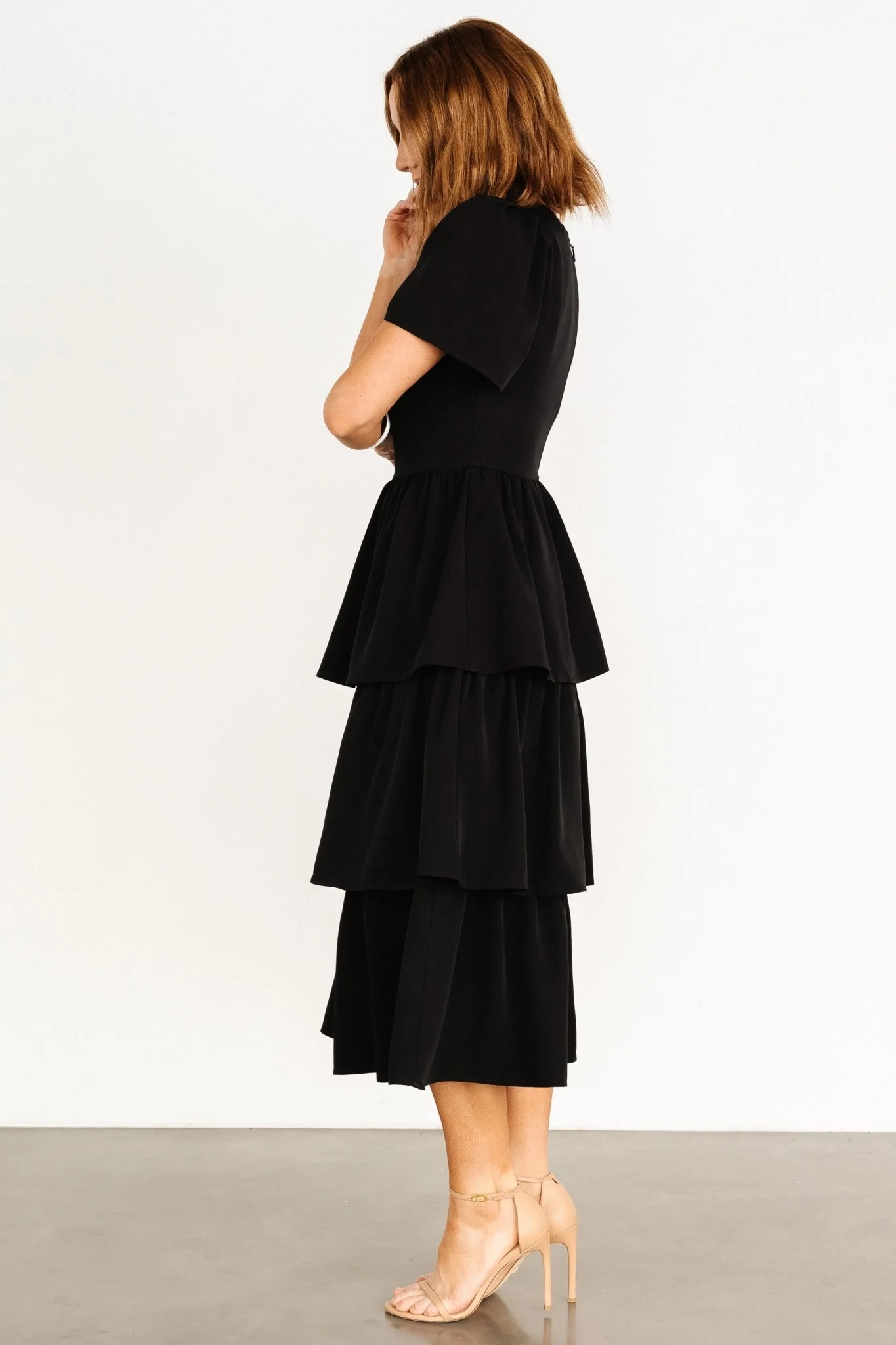 Cadenza Tiered Maxi Dress | Black