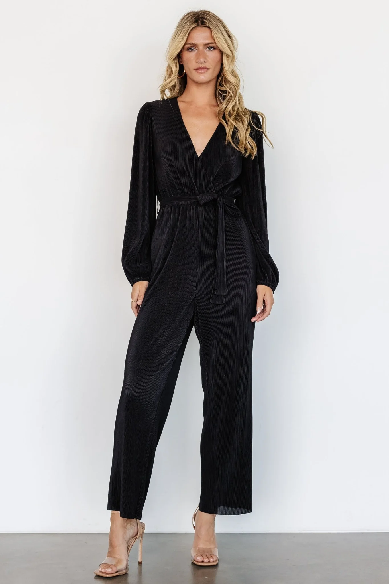 Croft Pleated Jumpsuit | Black