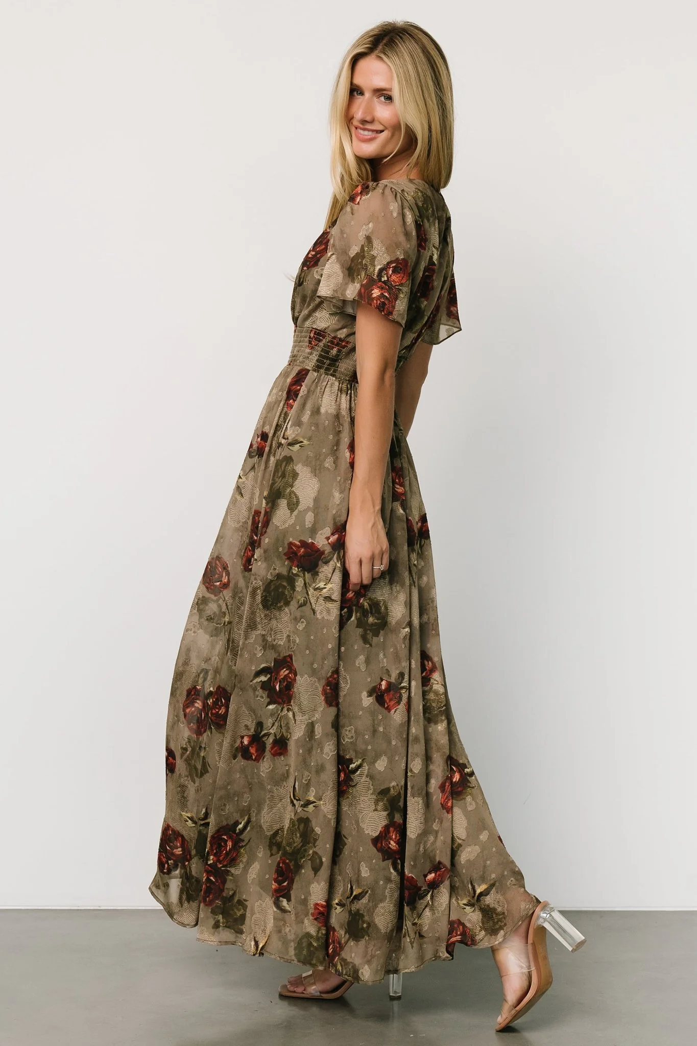 Birdie Maxi Dress | Olive Floral