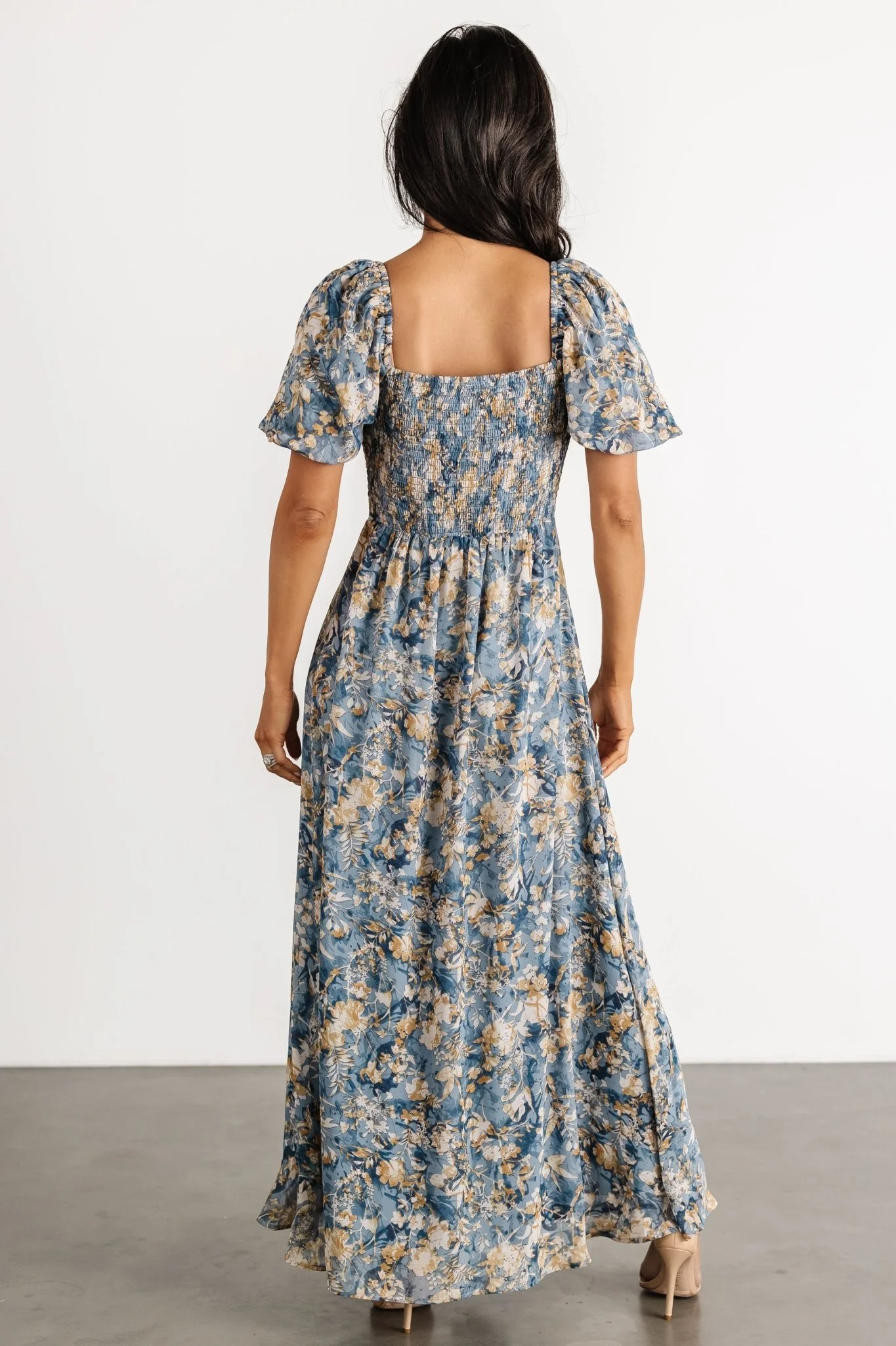 Raelynn Maxi Dress | Dusty Blue Floral
