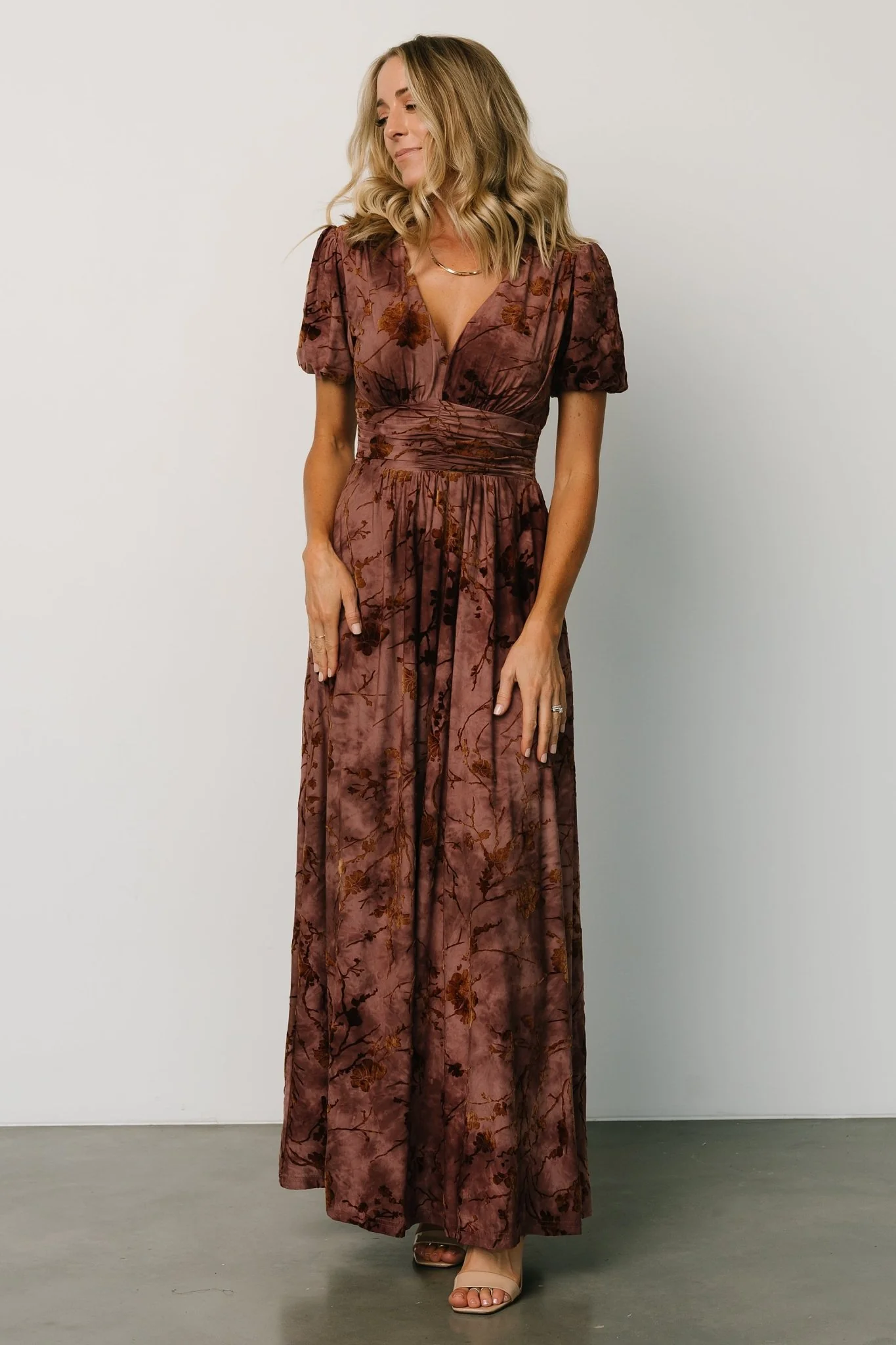 Leslie Velvet Maxi Dress | Dusty Clove