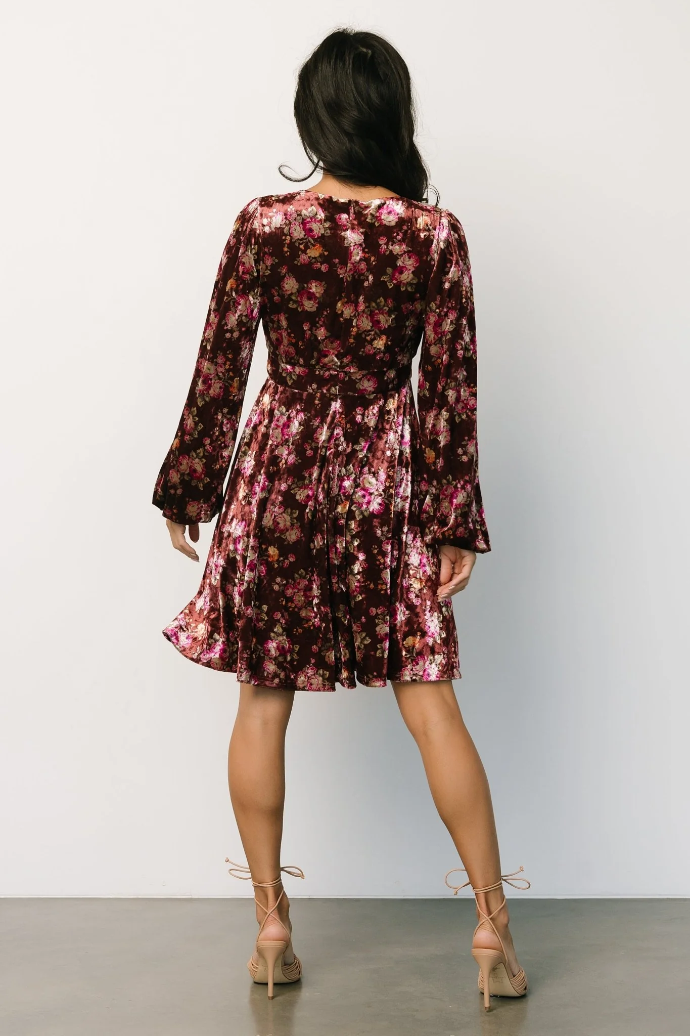 Teri Velvet Short Dress | Auburn Multi