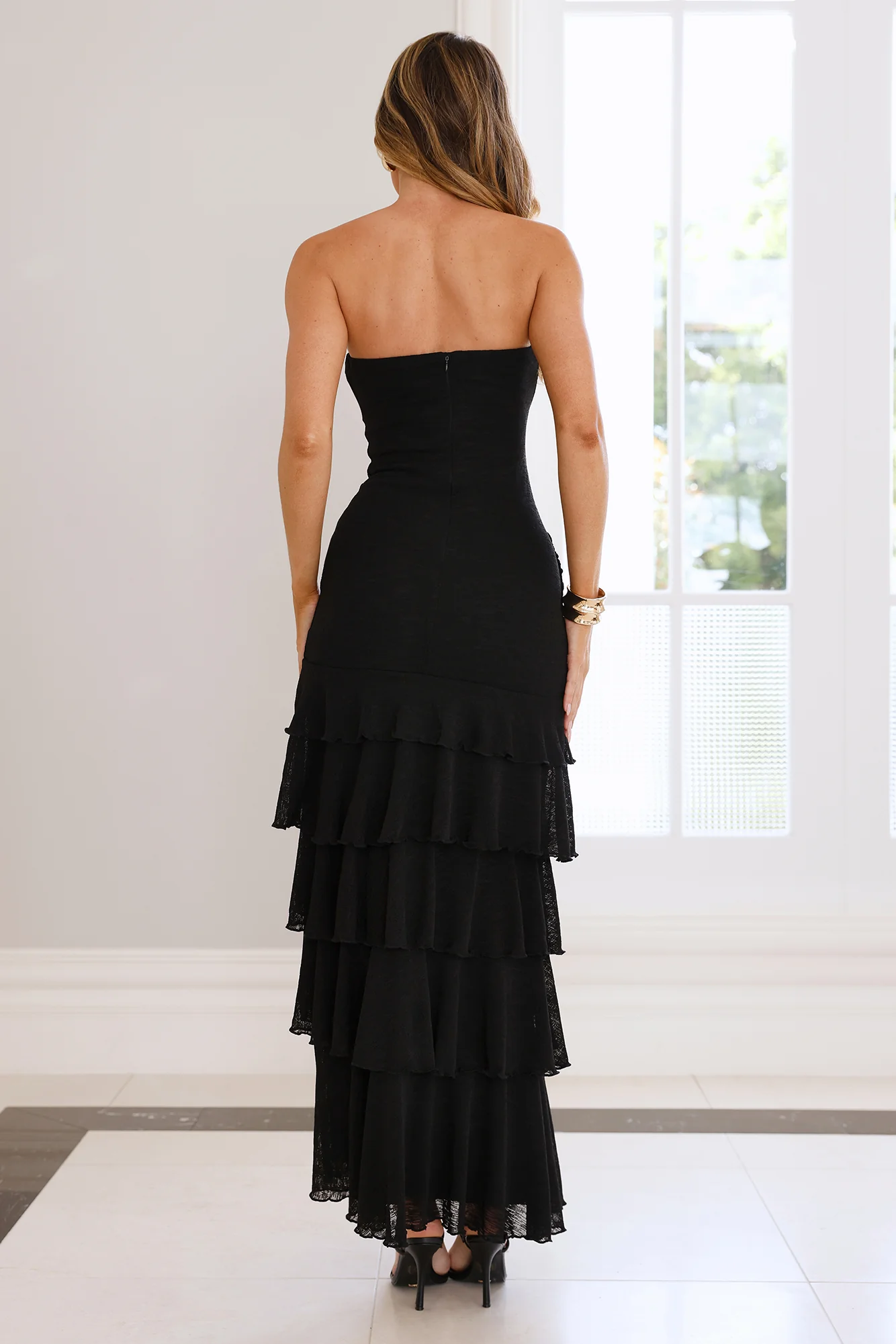 Lavish One Strapless Maxi Dress Black