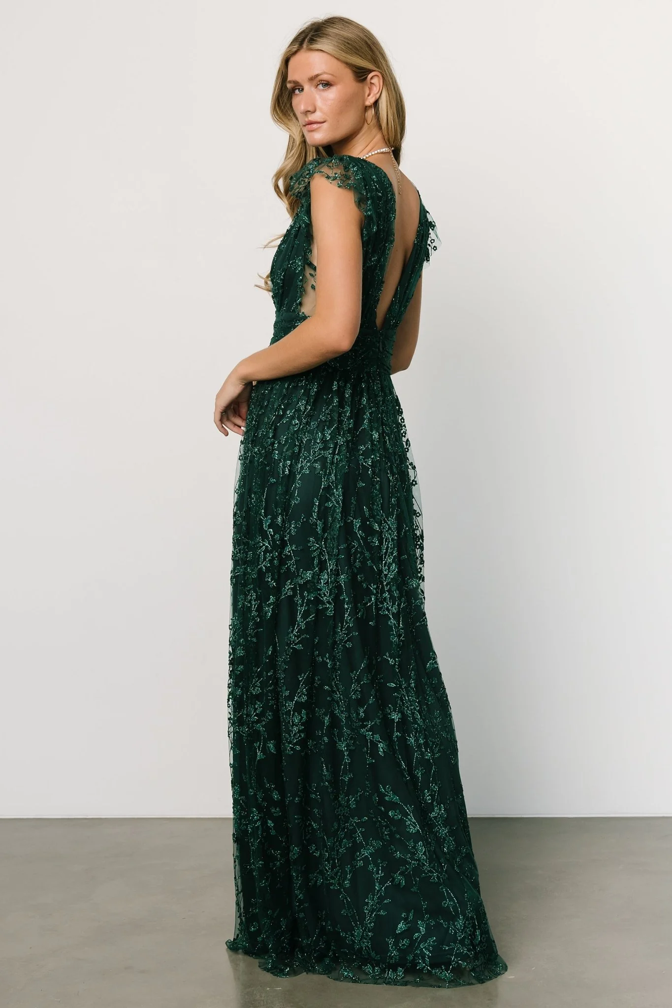 Arlene Shimmer Gown | Emerald