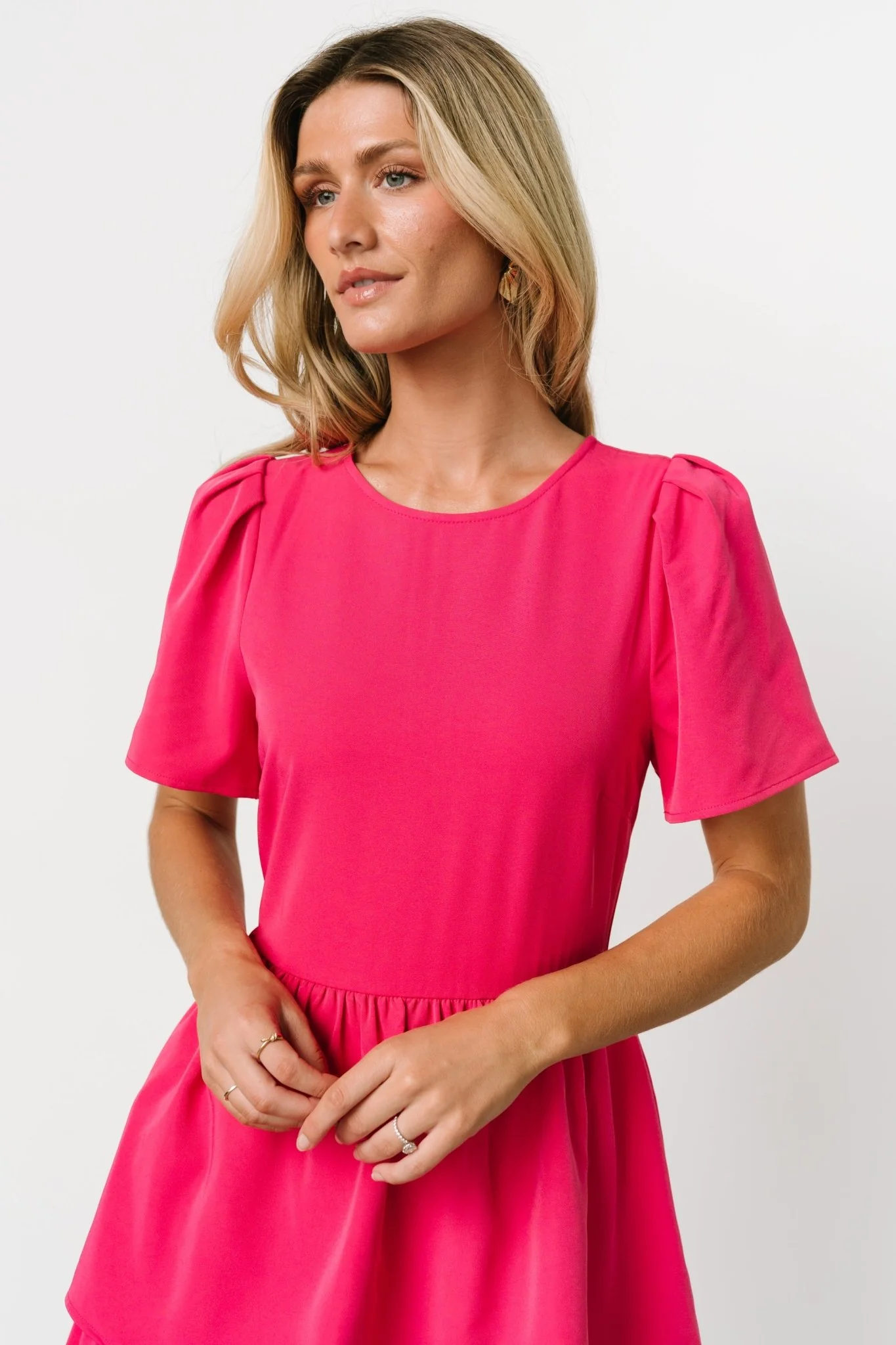 Cadenza Tiered Maxi Dress | Deep Pink