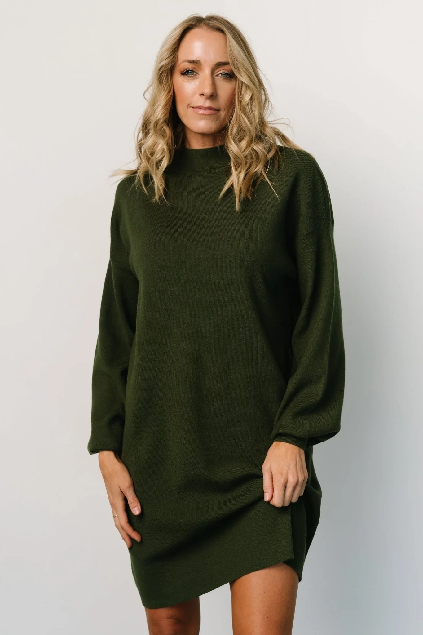 Jennings Sweater Dress | Deep Olive