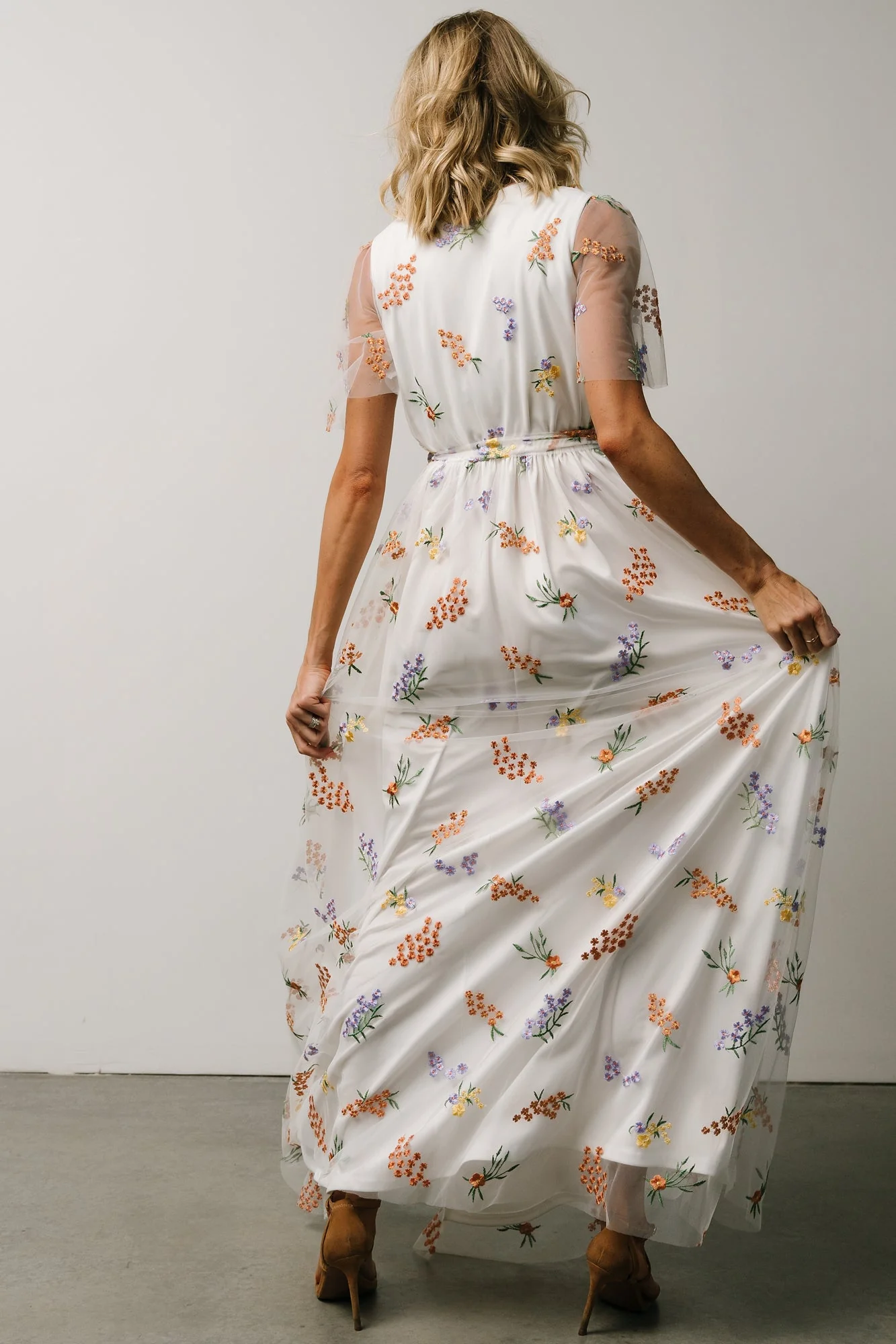 Marseille Embossed Maxi Dress | Meadow Floral
