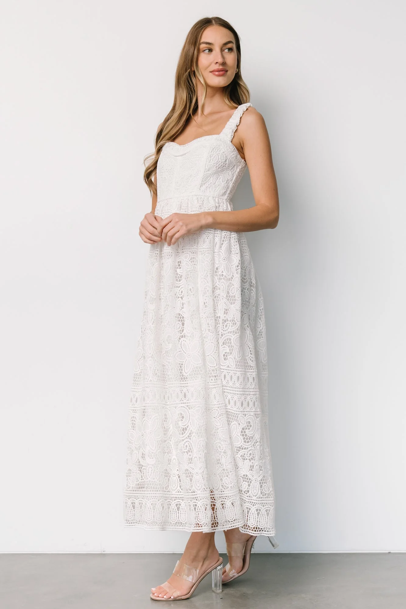 Evangeline Lace Dress | Off White