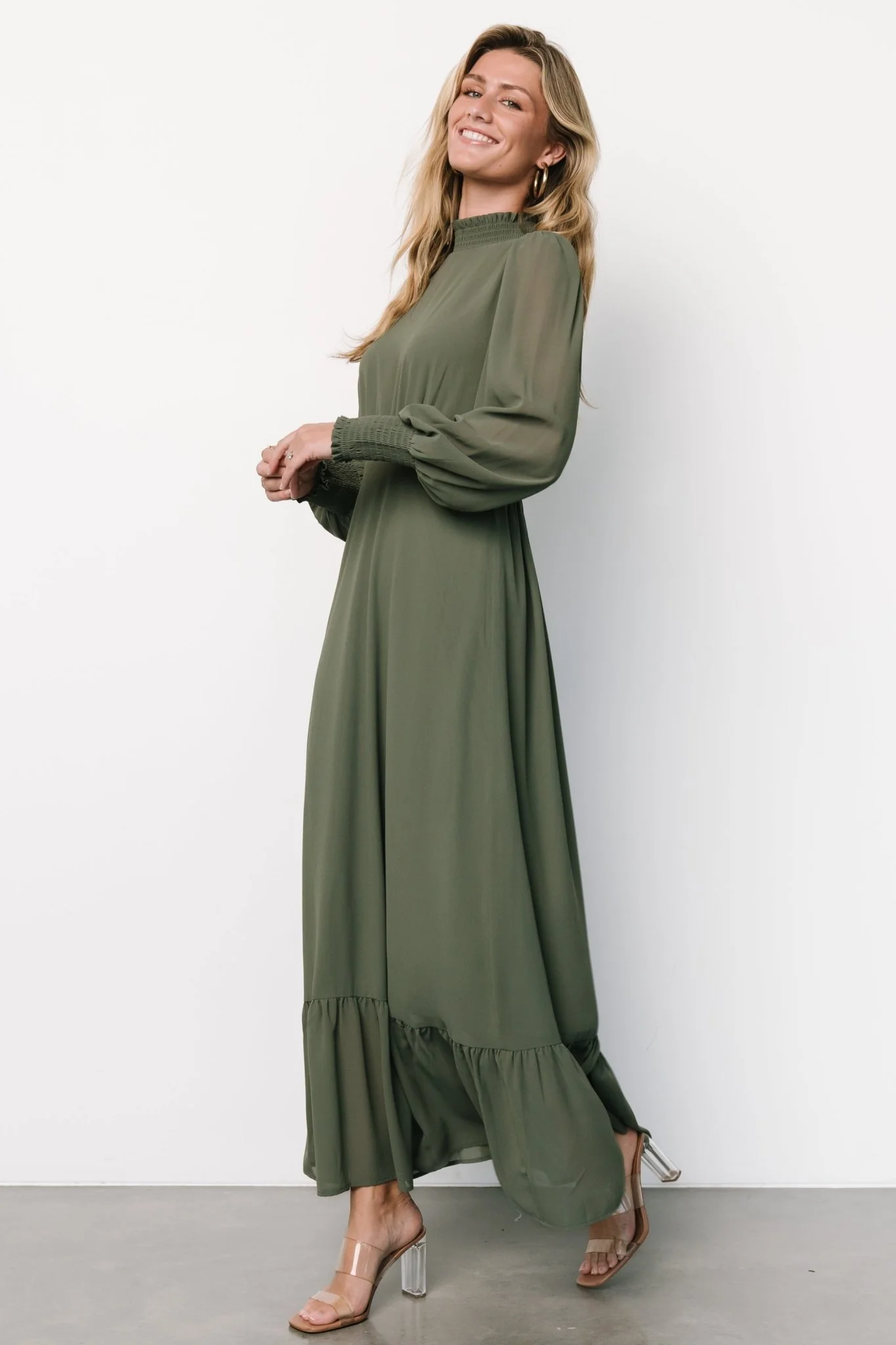 Luciana Maxi Dress | Dark Sage