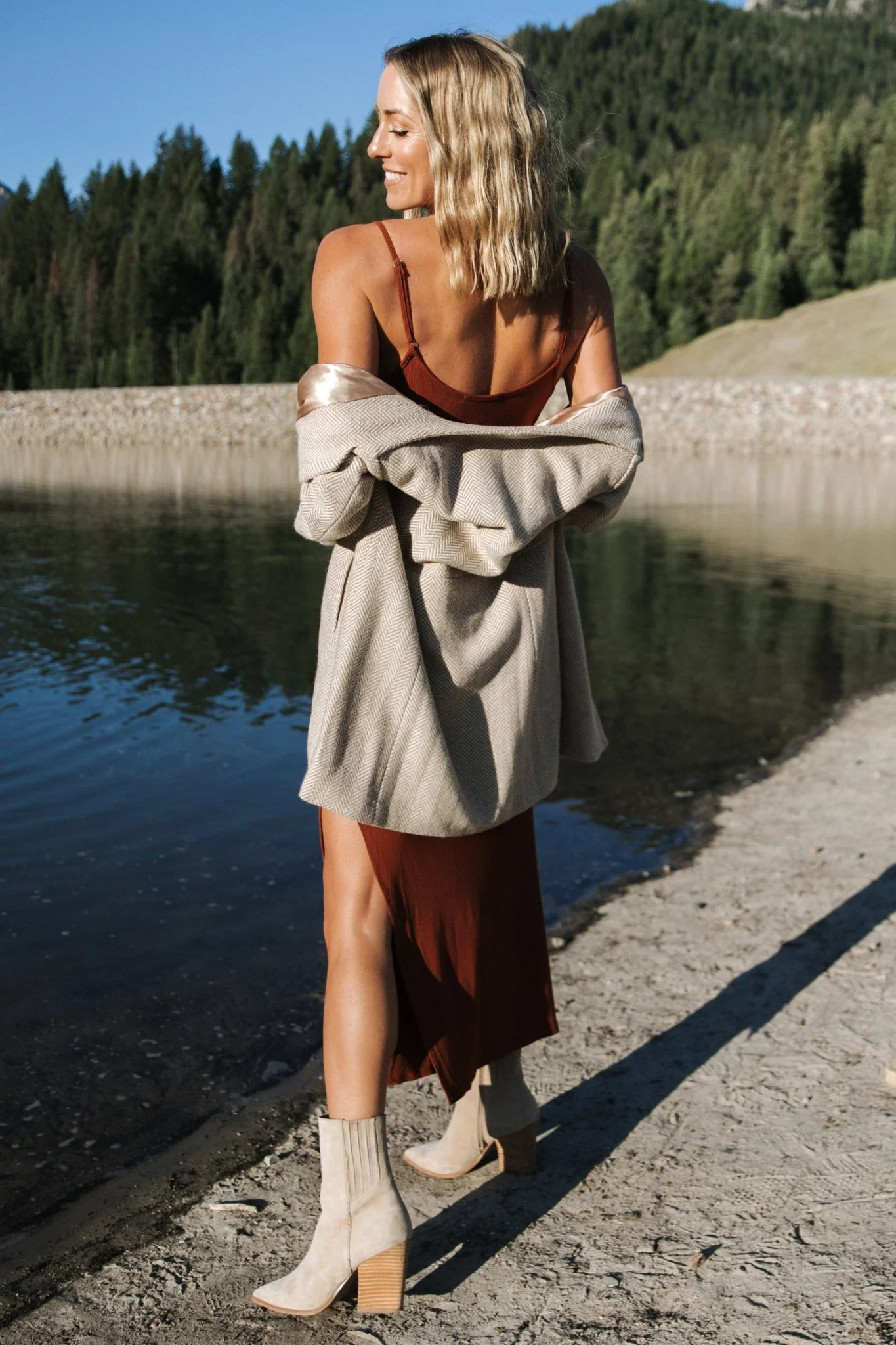 Stratford Open Front Blazer | Natural