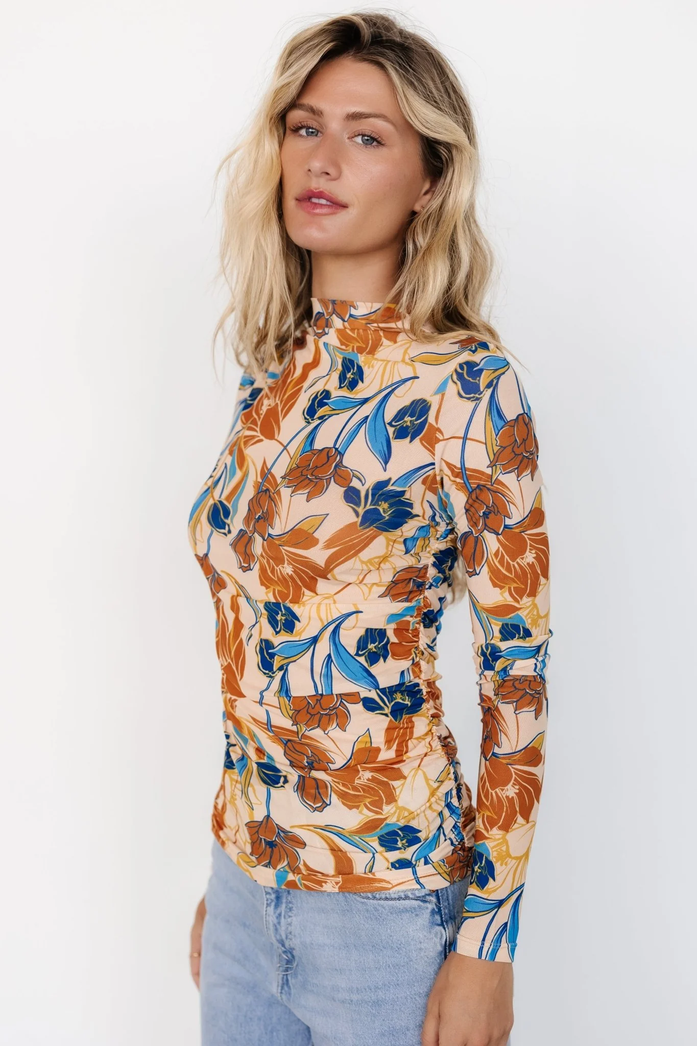 Dom Sheer Top | Taupe Multi