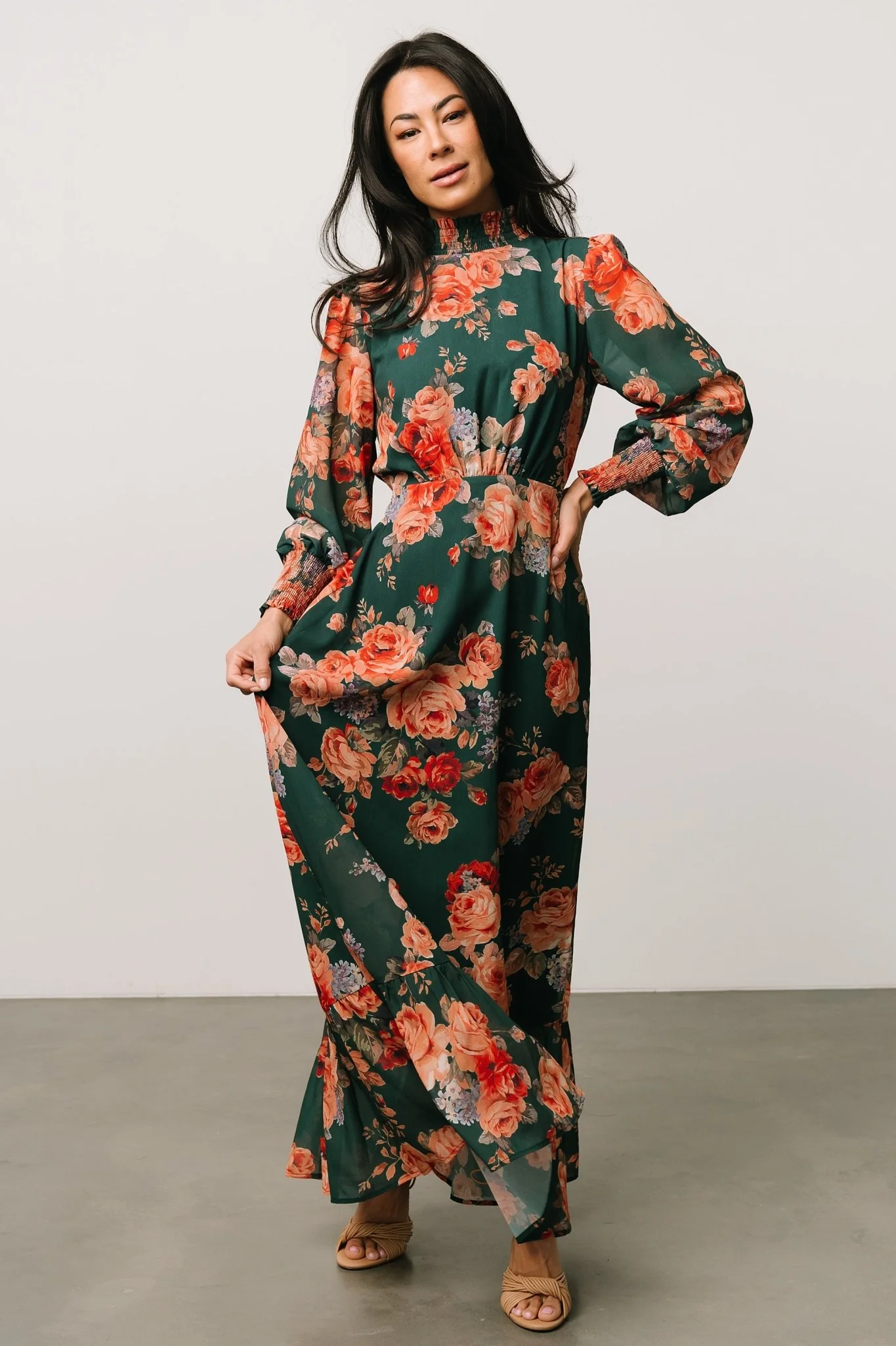 Luciana Maxi Dress | Green Multi