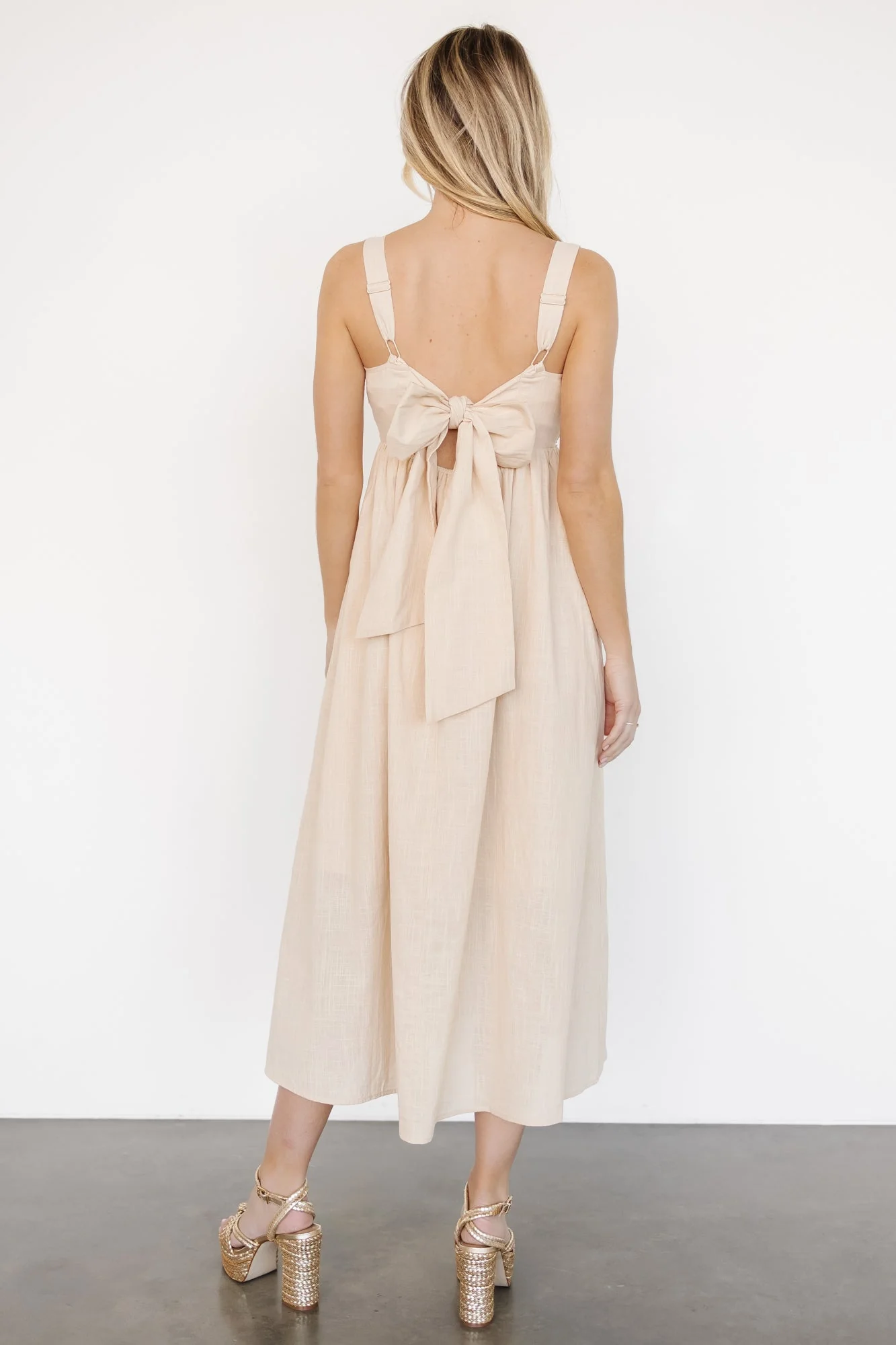 Mia Tie Back Dress | Natural