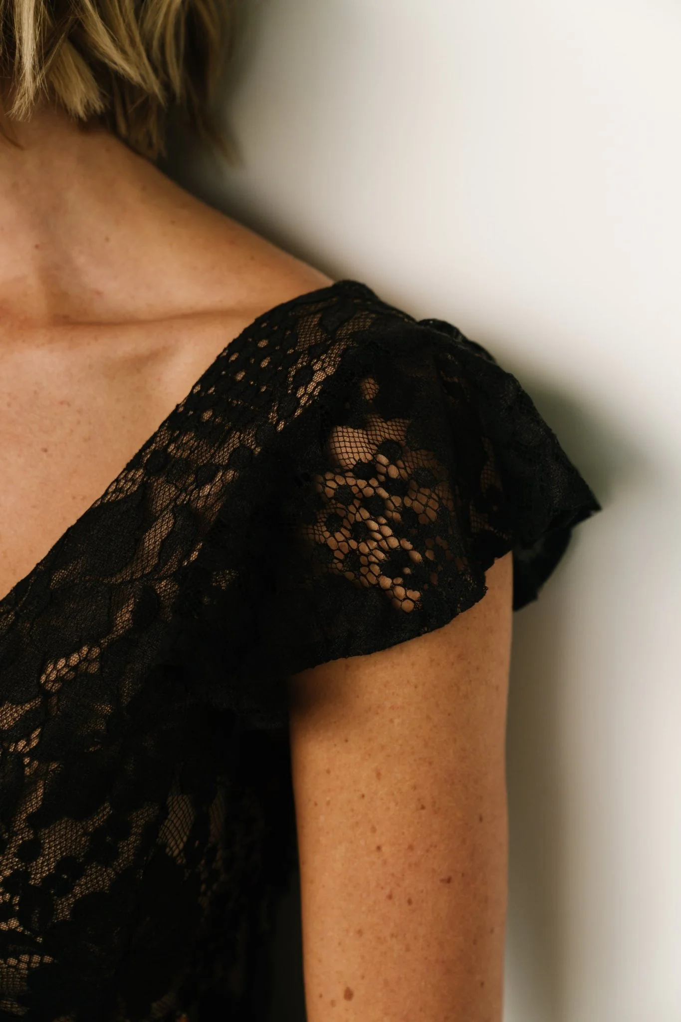 Kimber Lace Dress | Black + Nude