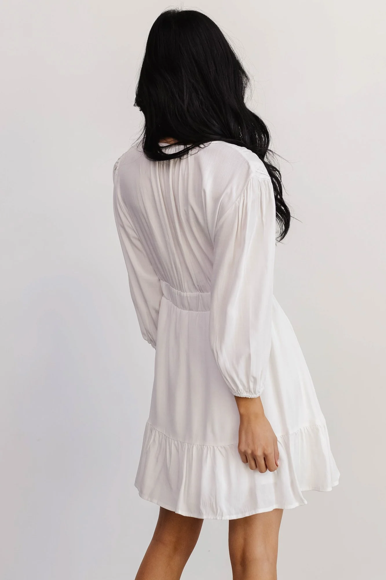 Amelia Boho Mini Dress | Off White