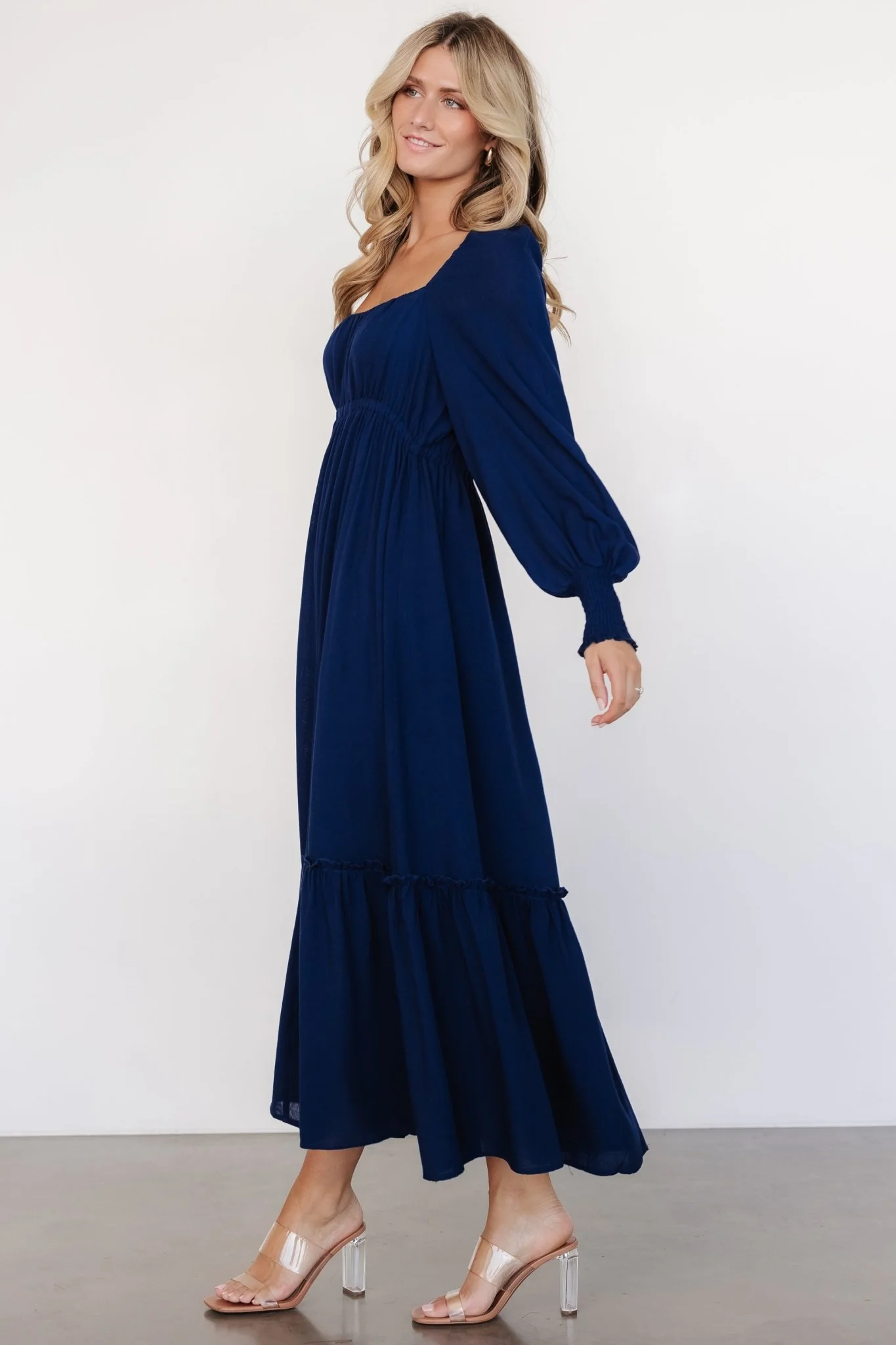 Vienna Long Sleeve Dress | Navy