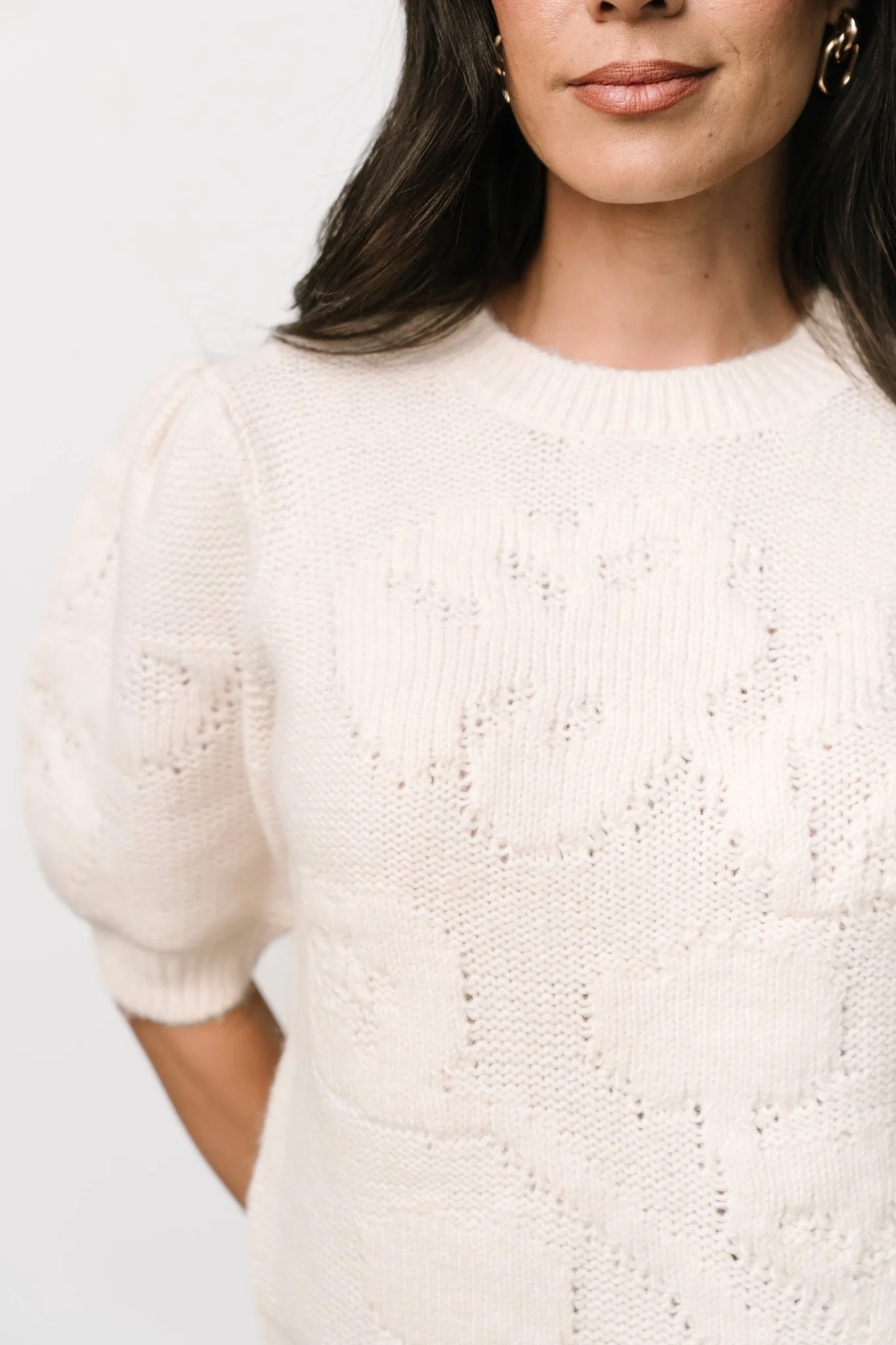 Pamela Sweater Top | Cream