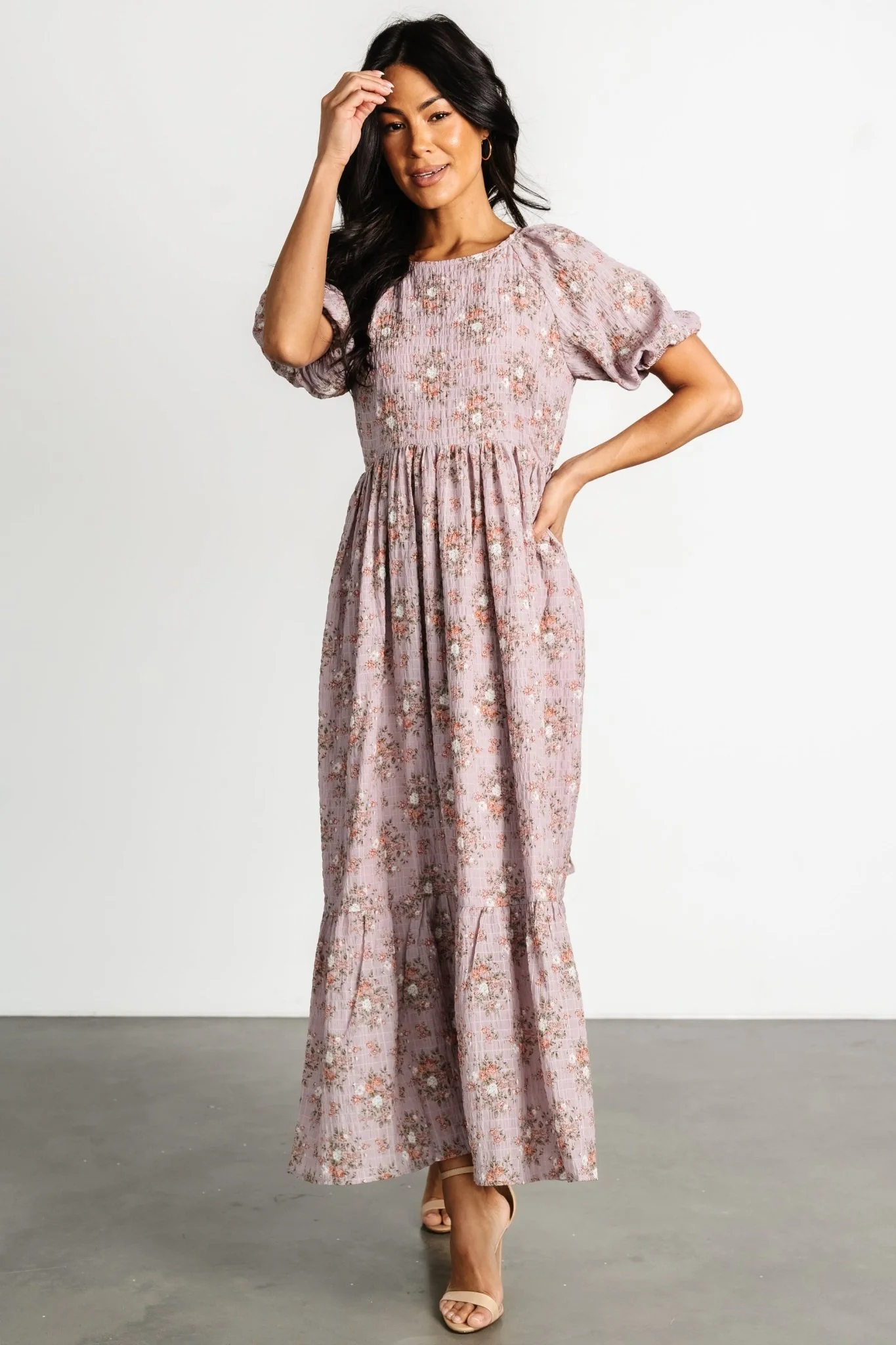 Lucinda Back Tie Dress | Lilac Floral