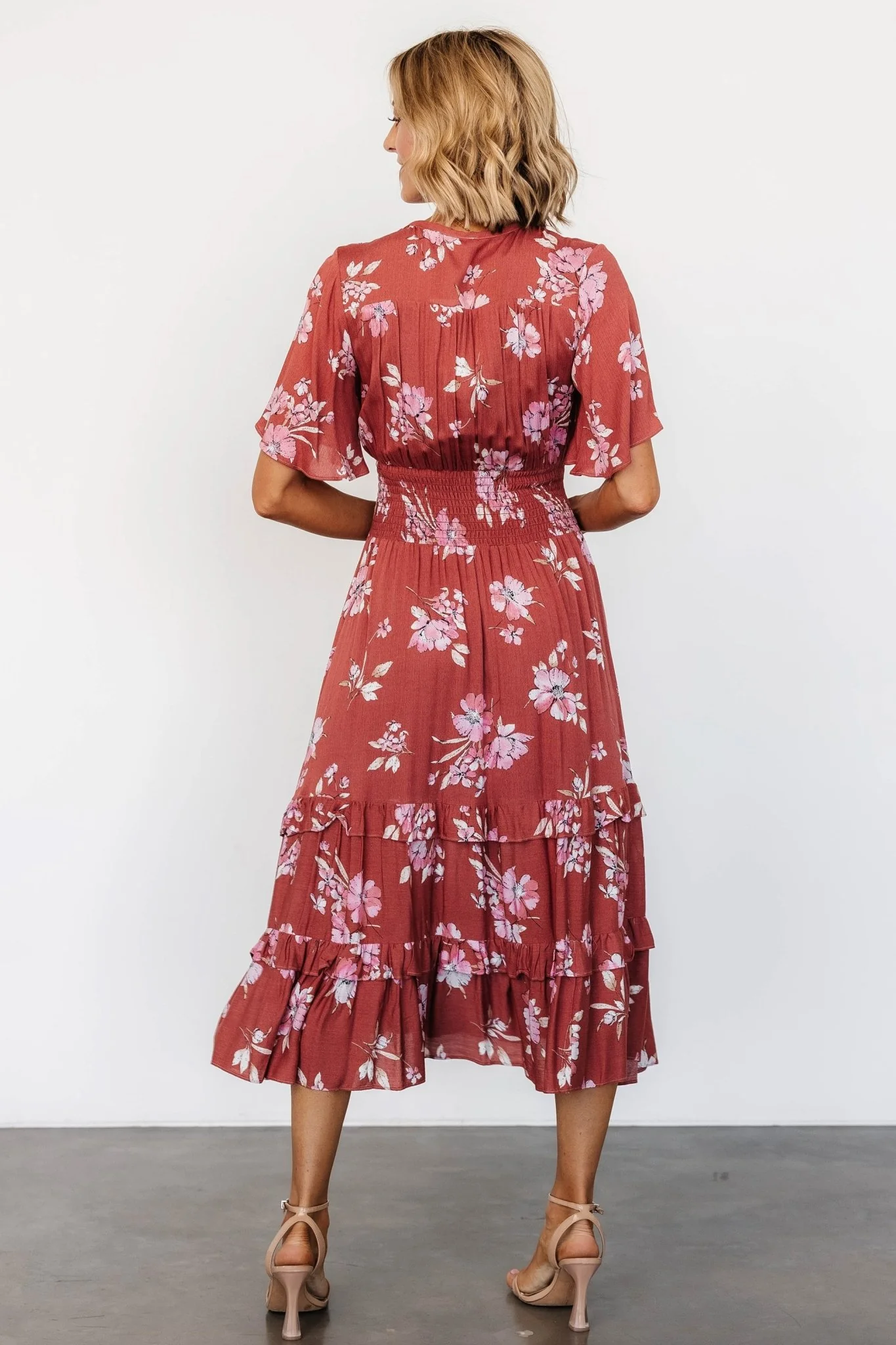 Spell Boho Midi Dress | Terracotta Floral