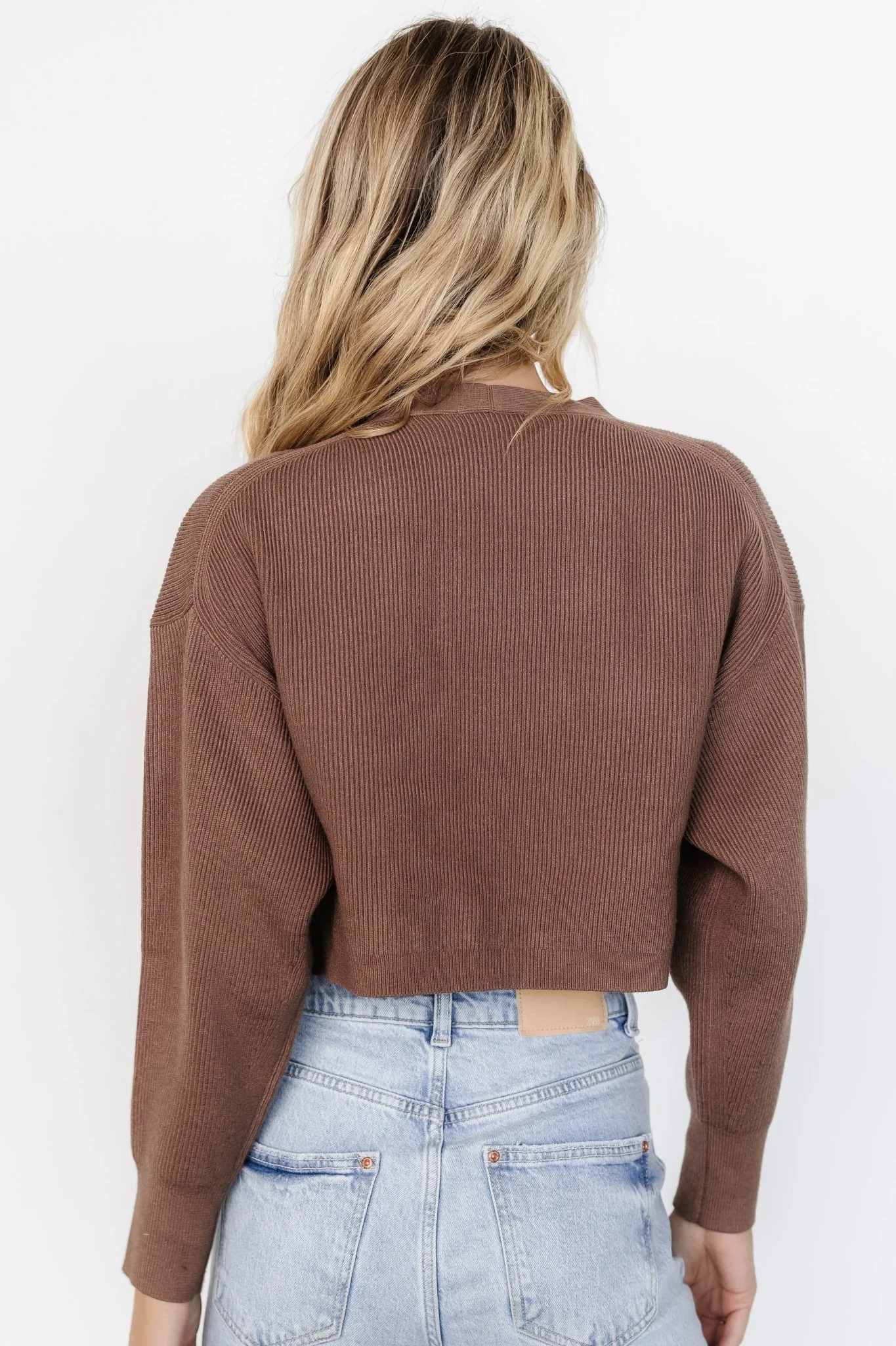 Cecil Open Cardigan | Dusty Brown