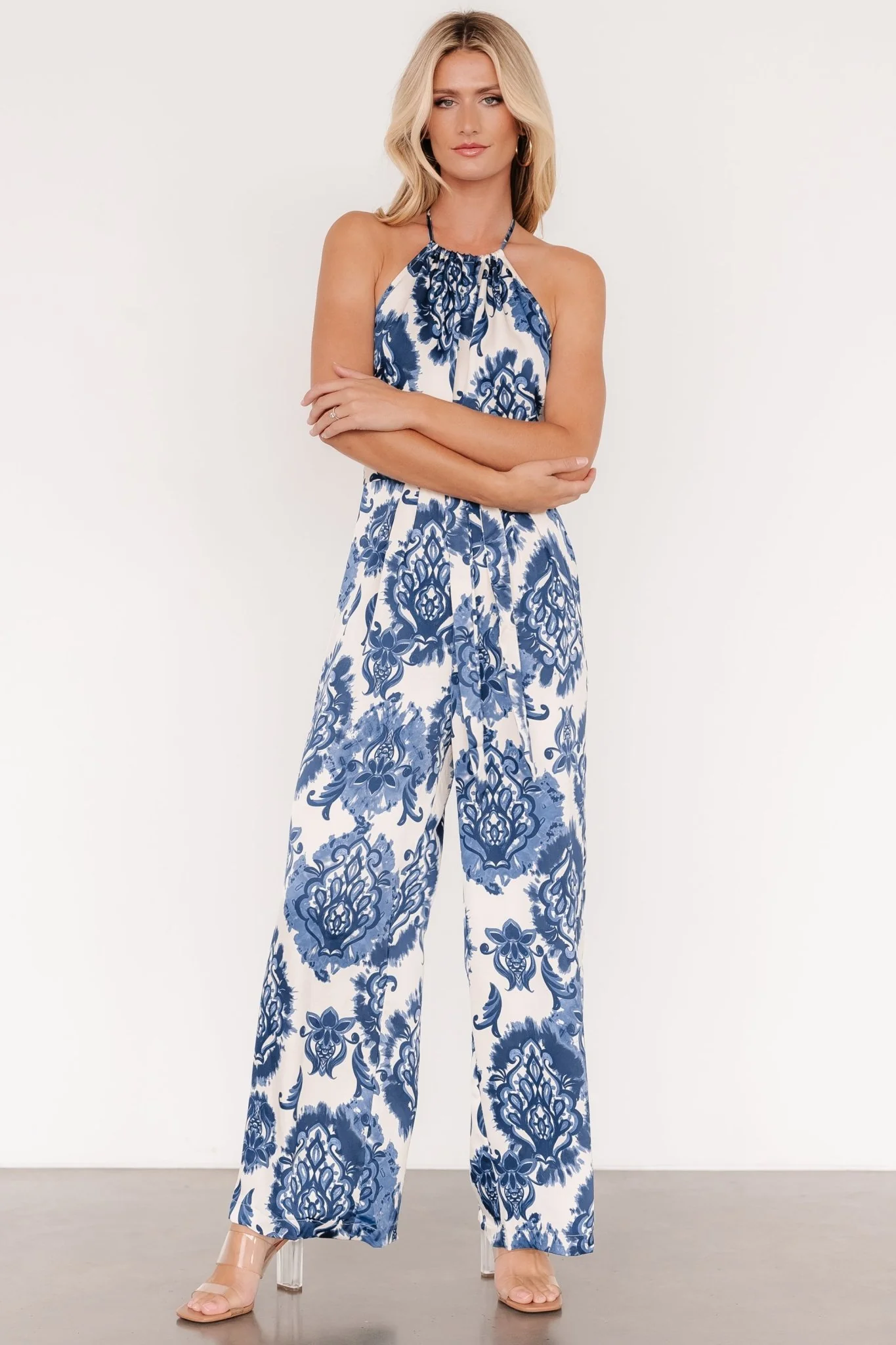 Korra Satin Jumpsuit | Blue Print