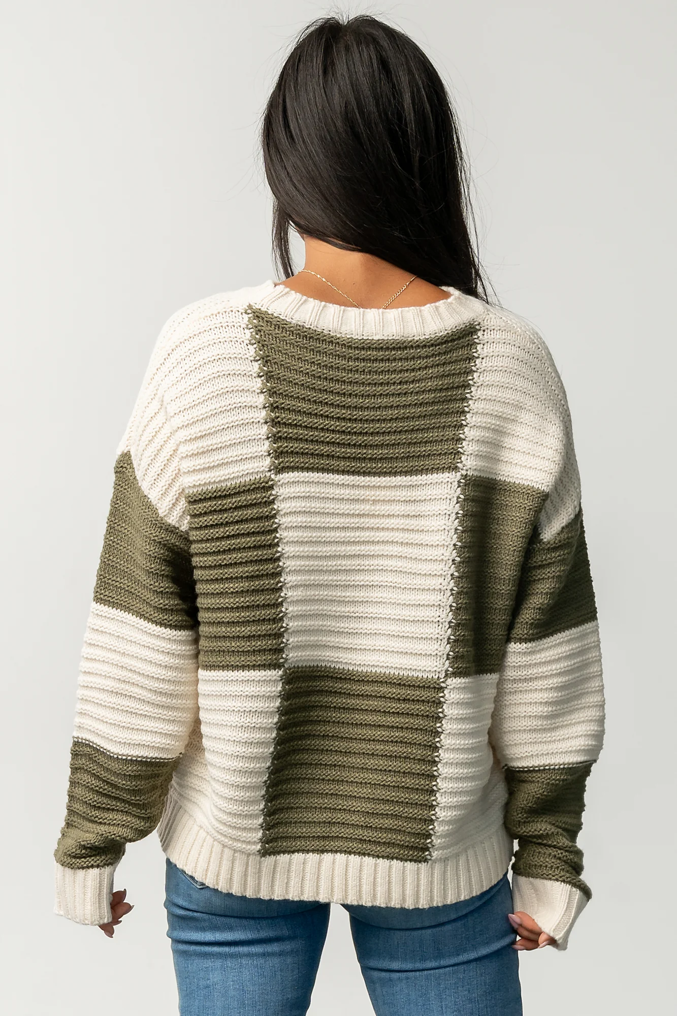 Jayda Sweater | Cream + Olive