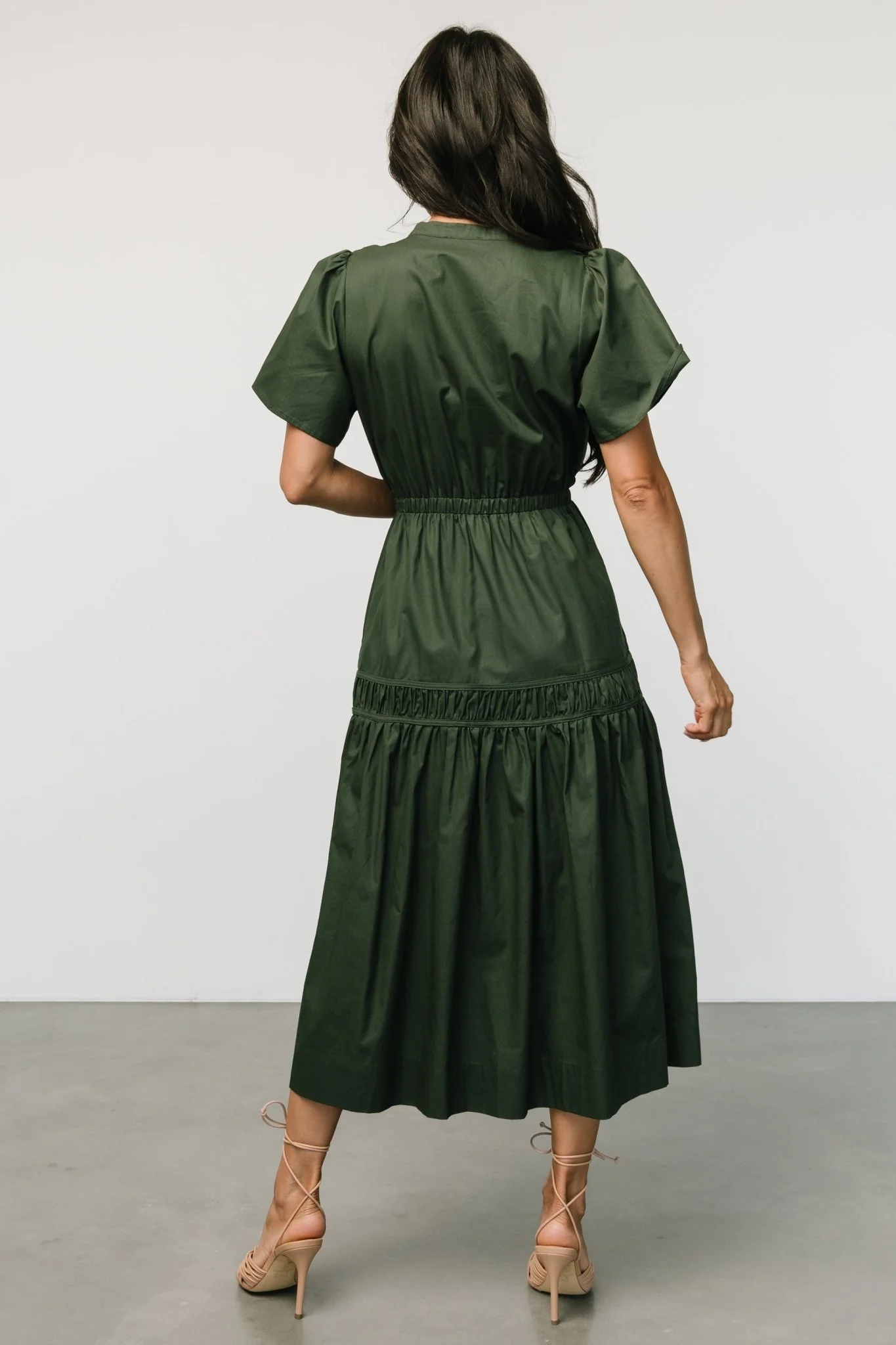 Jerrah Midi Dress | Deep Green