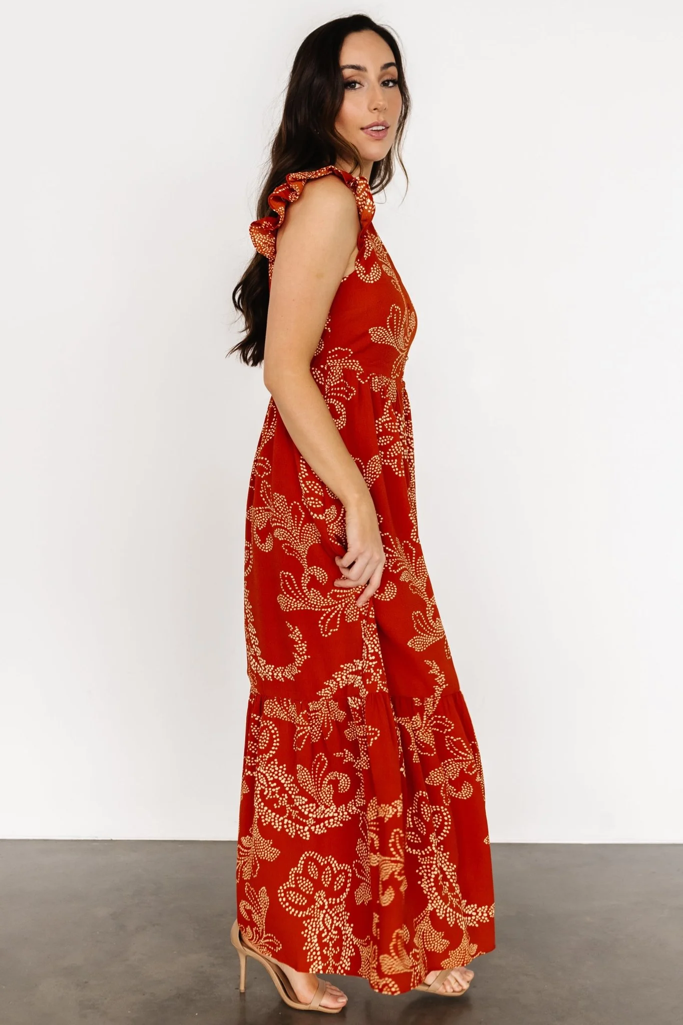 Ginger Button Down Maxi Dress | Rust + Ivory