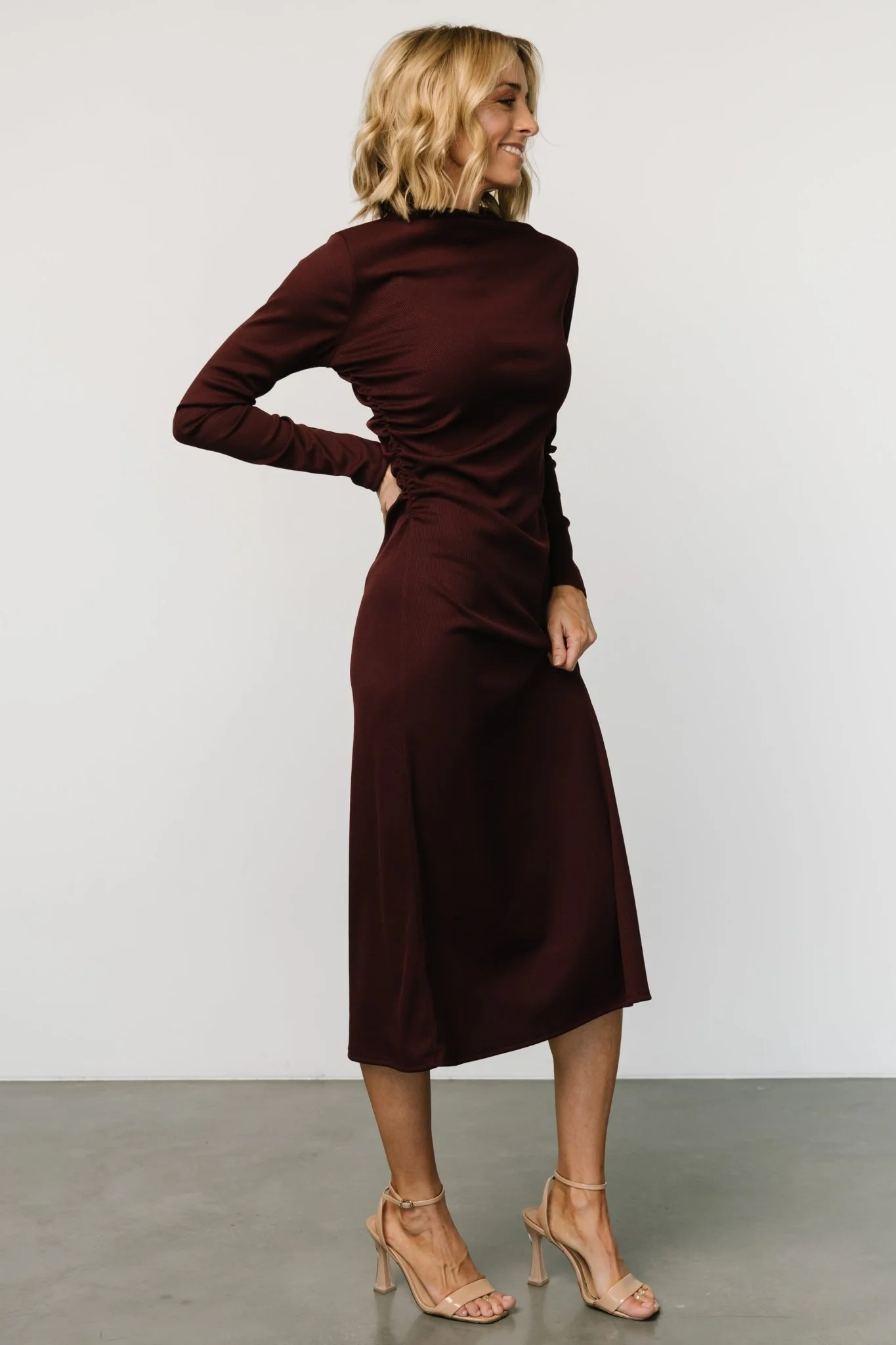 Aiko Mock Neck Dress | Mulberry