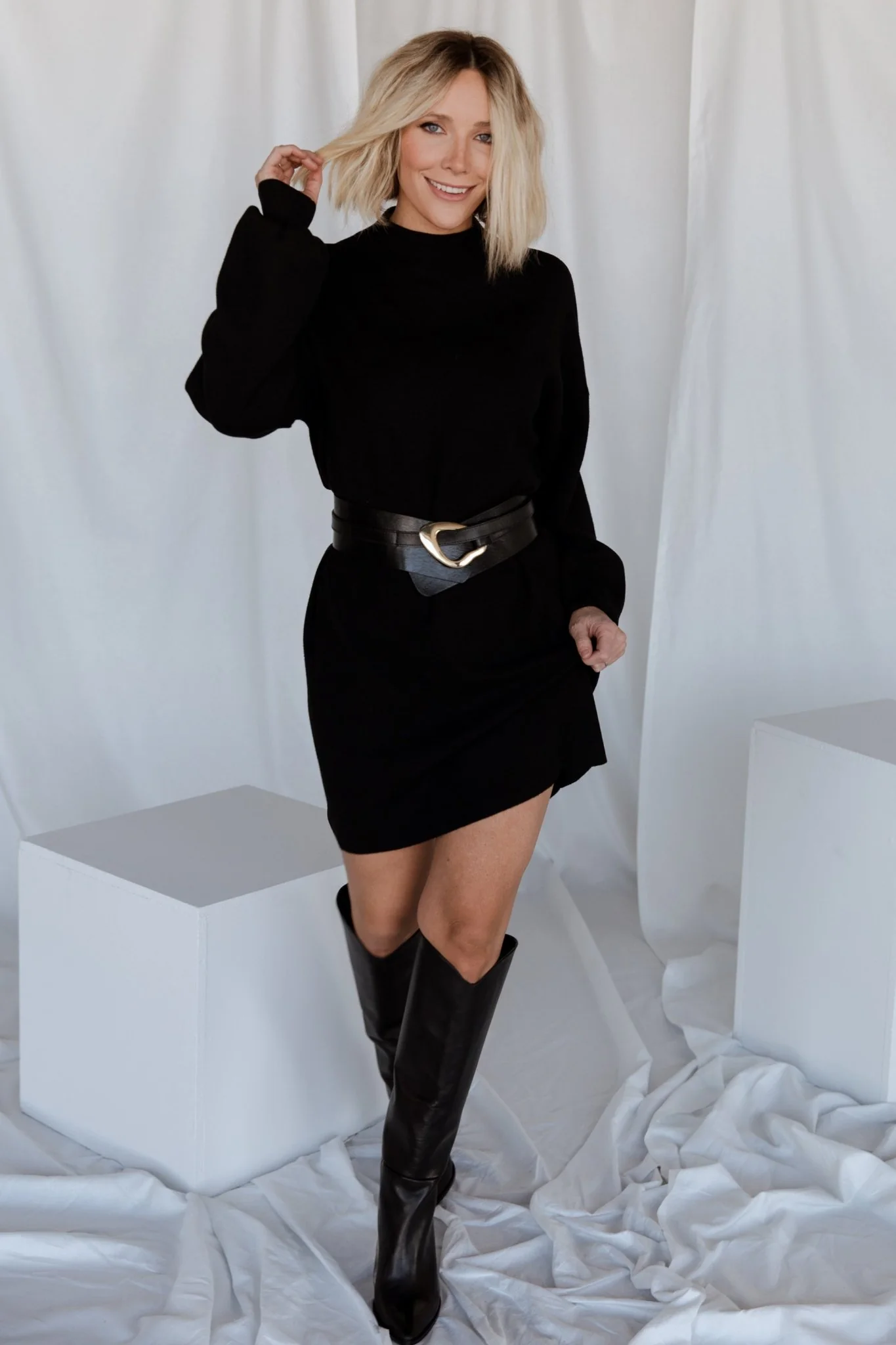 Jennings Sweater Dress | Black