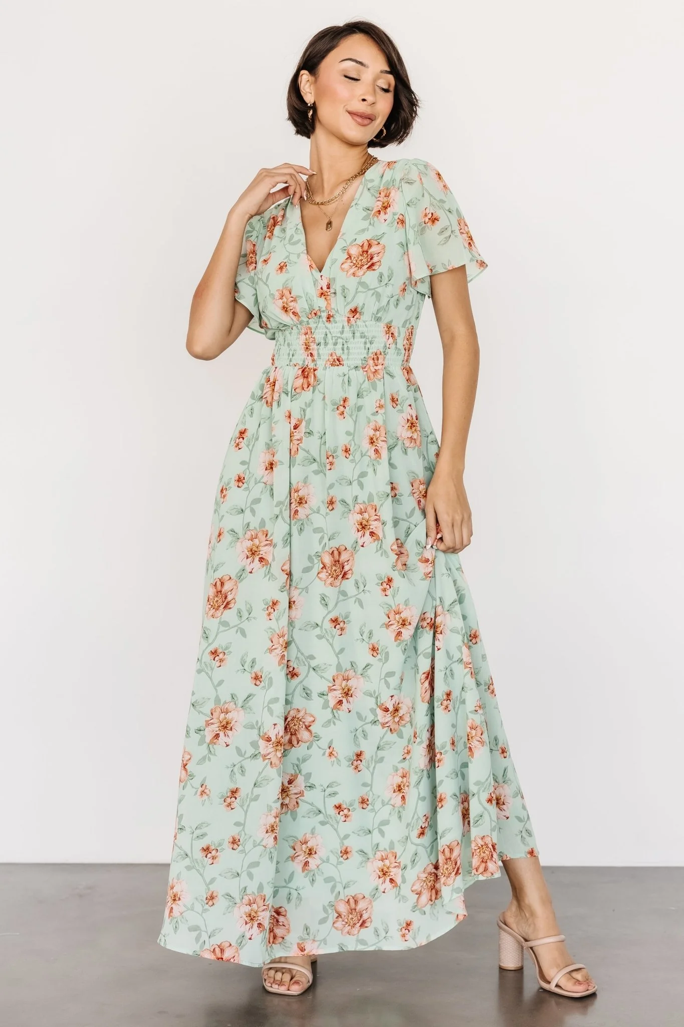 Birdie Maxi Dress | Sage Multi