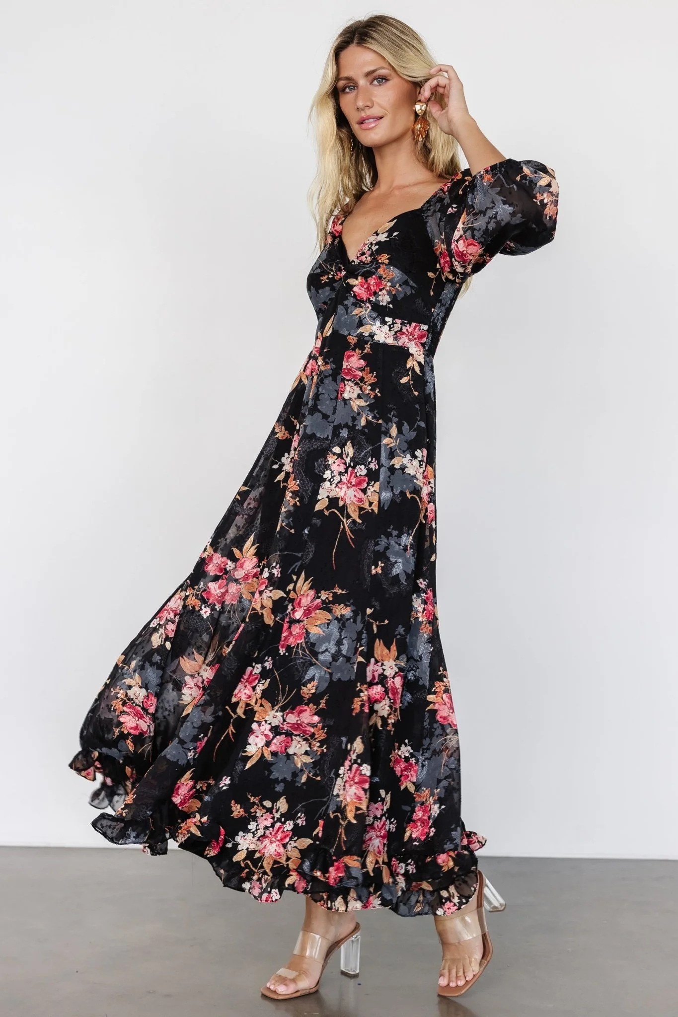 Estefania Maxi Dress | Black Floral