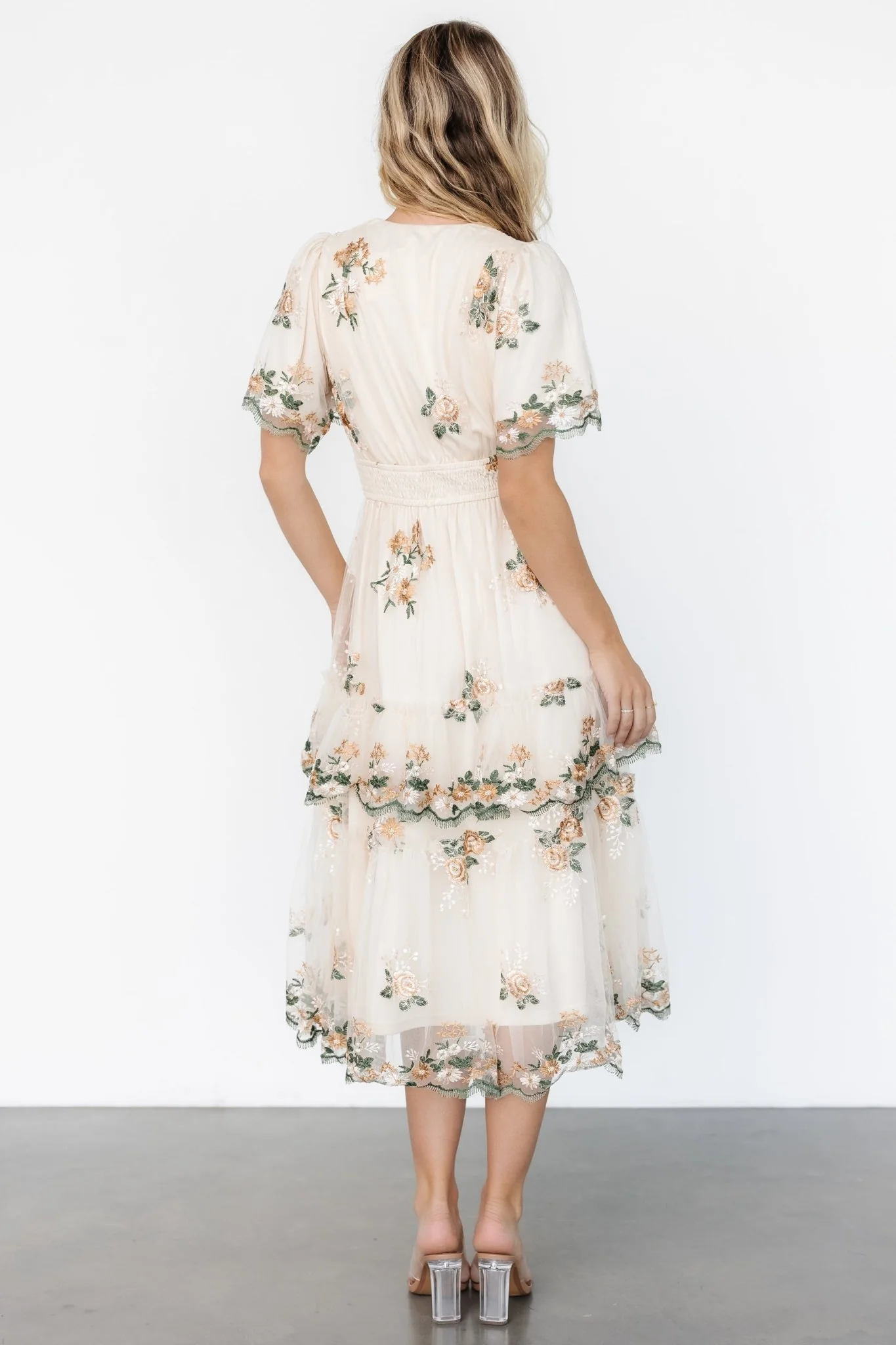 Cynthia Midi Dress | Cream Floral