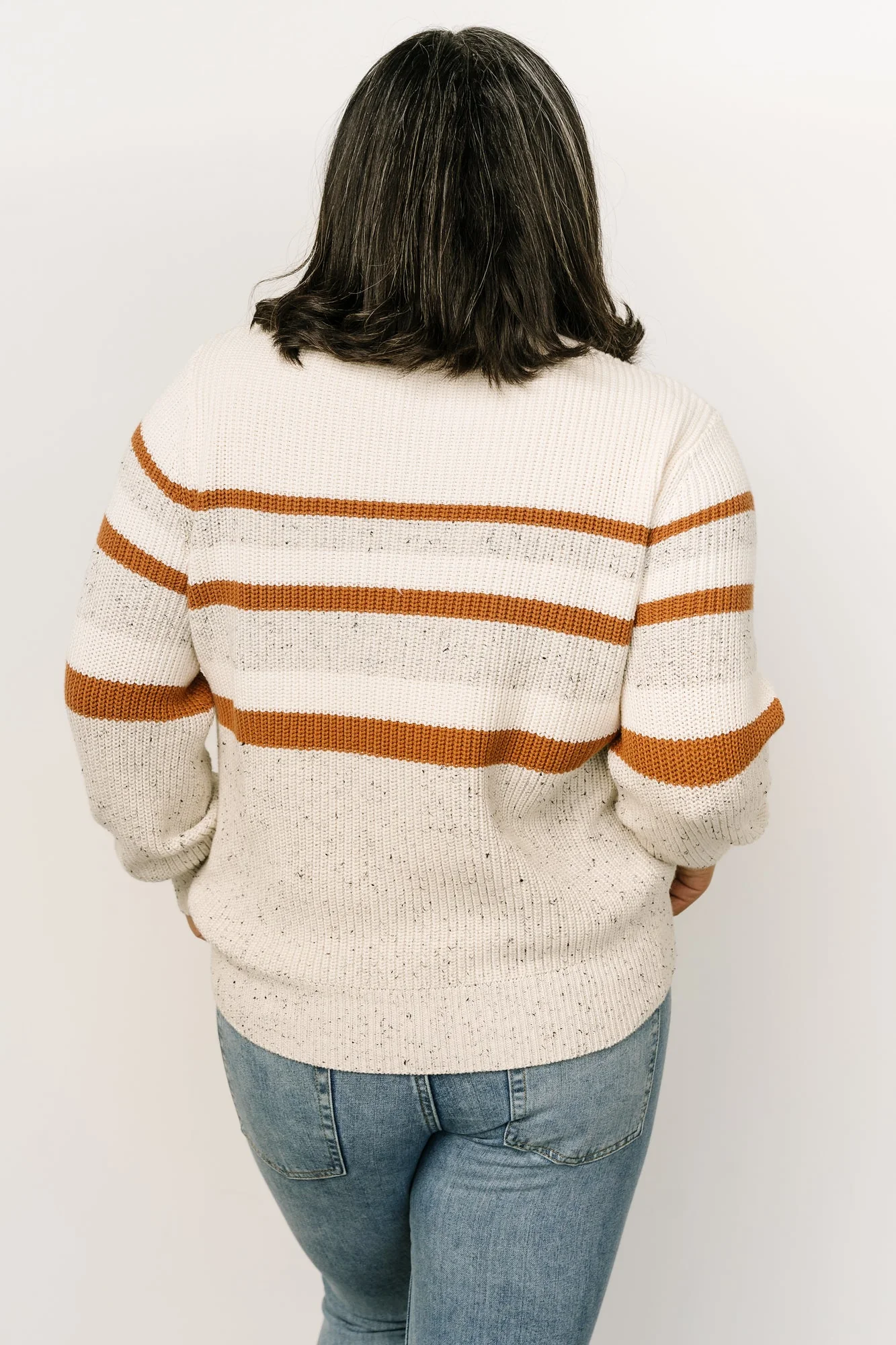 Peyton Striped Sweater | Cream + Camel