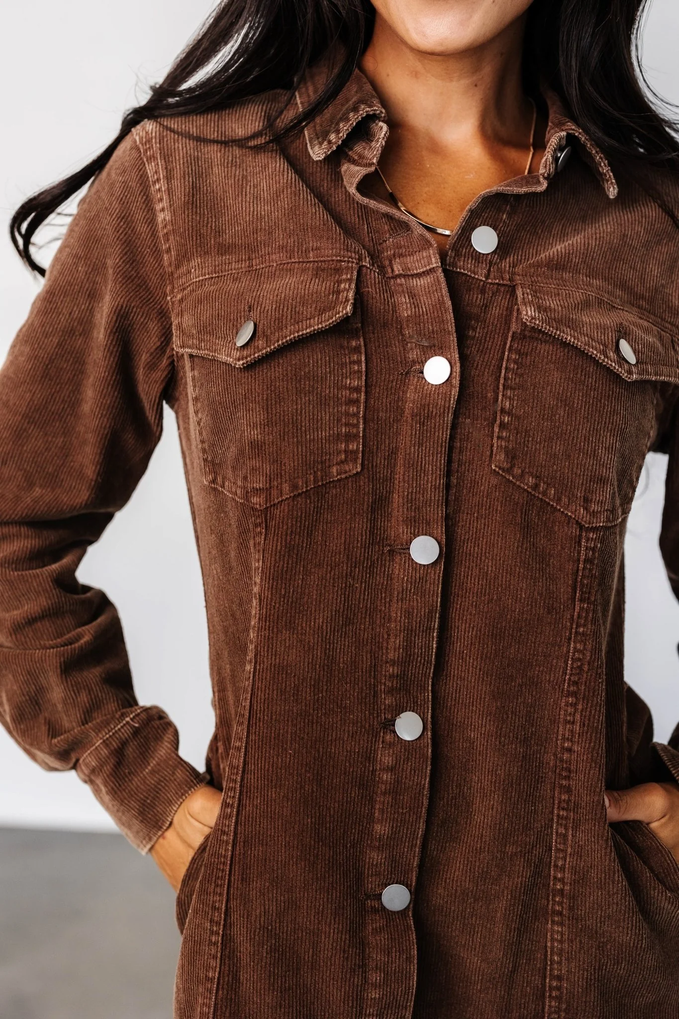 Carla Corduroy Mini Dress | Brown