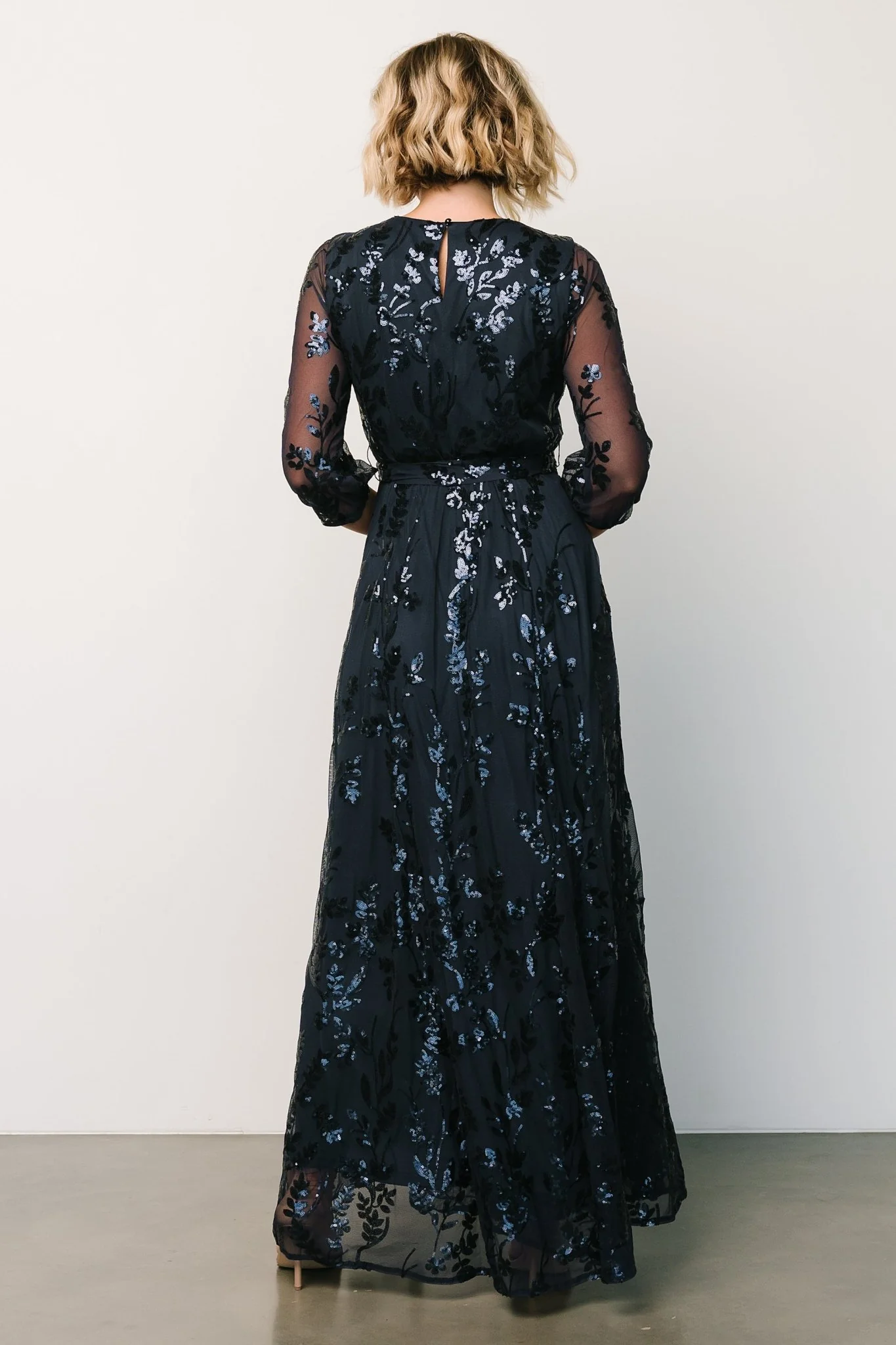 Destiny Sequin Maxi Dress | Navy