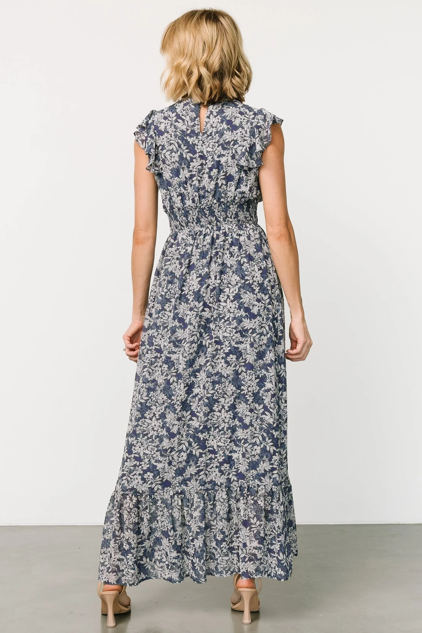 Kearny Ruffle Maxi Dress | Slate Print