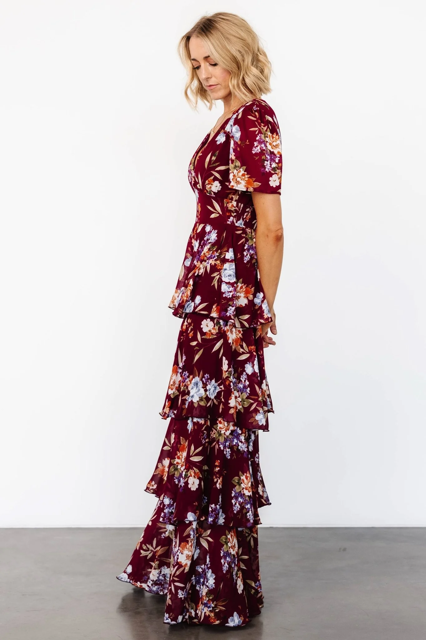 Montaigne Ruffle Maxi Dress | Mulberry Floral