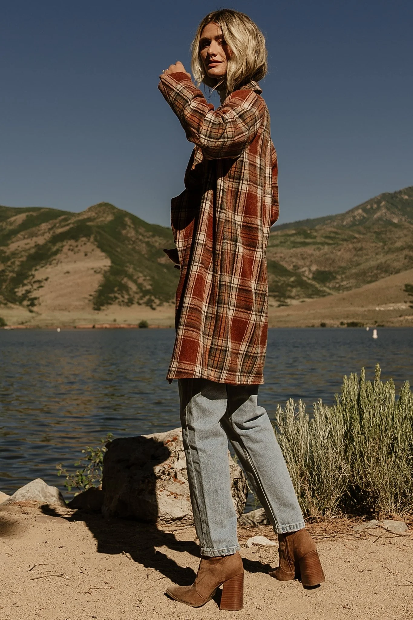 Tetonia Plaid Shacket | Copper Multi