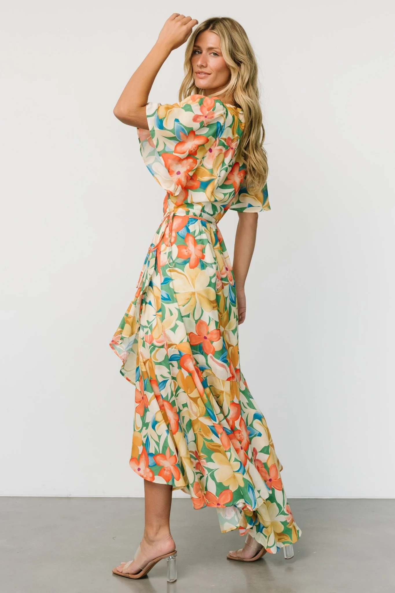 Adrianna Wrap Maxi Dress | Multi Floral