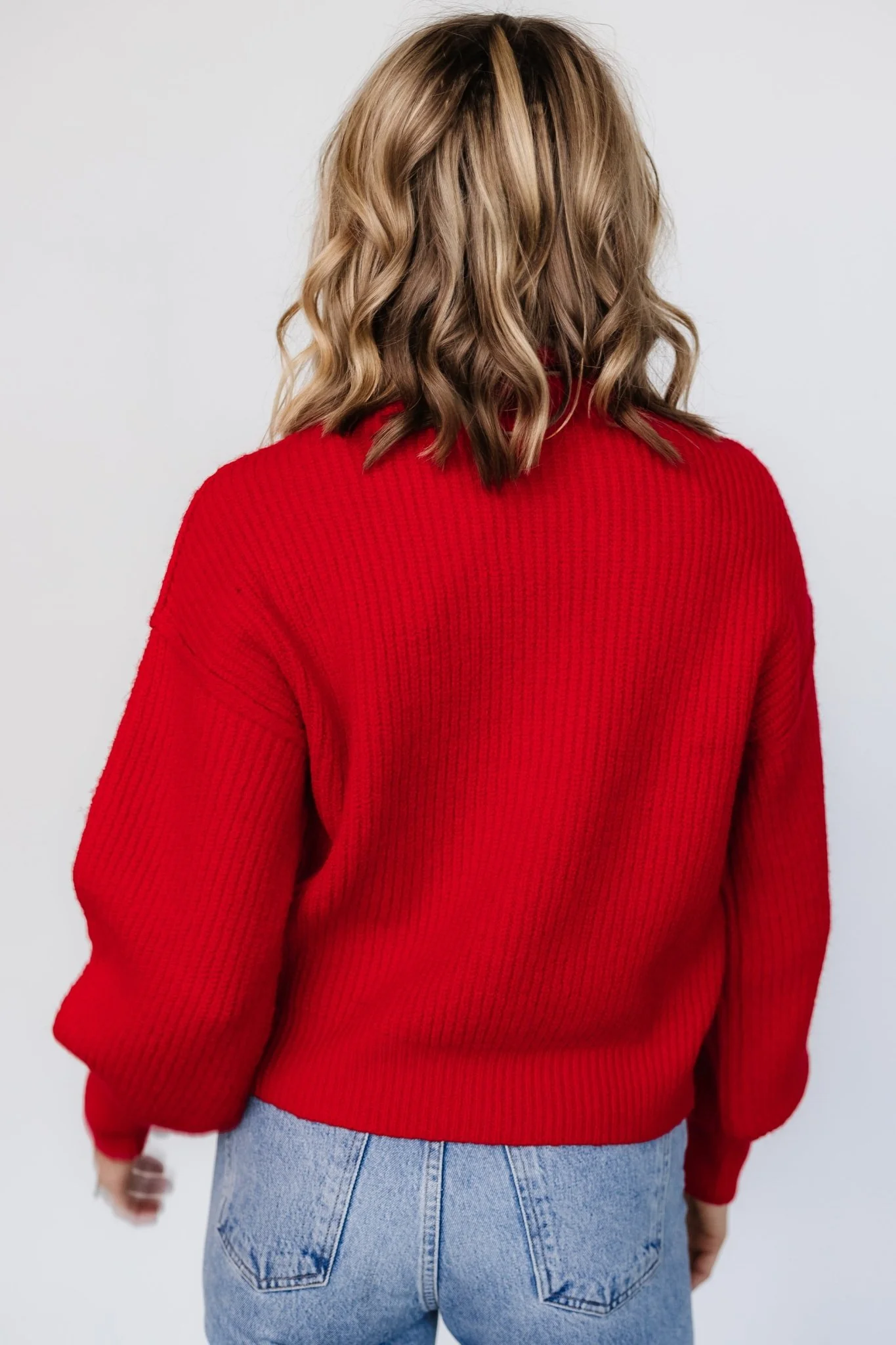 Frannie Knit Turtleneck Sweater | Red