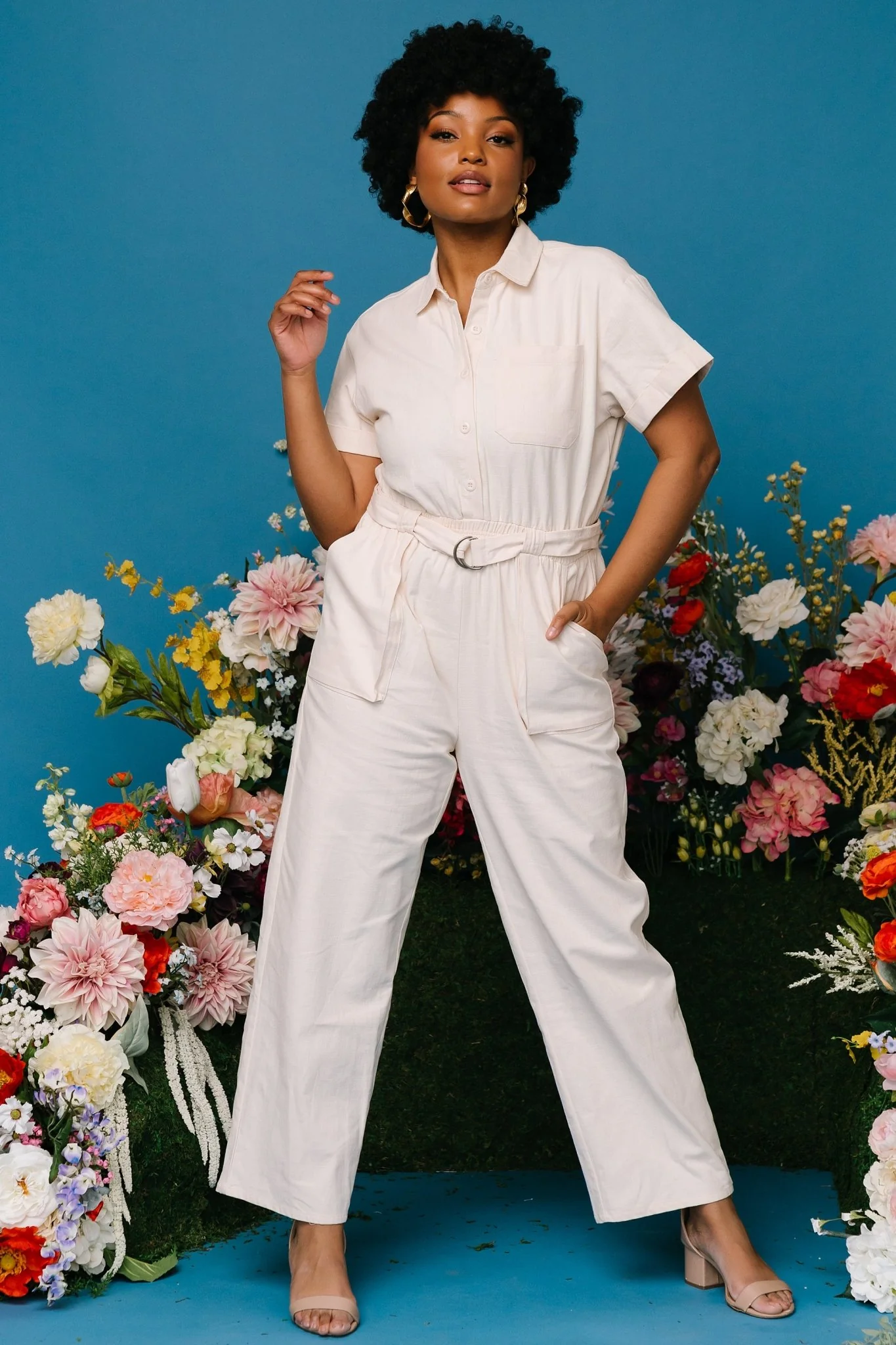 Newport Jumpsuit | Cream