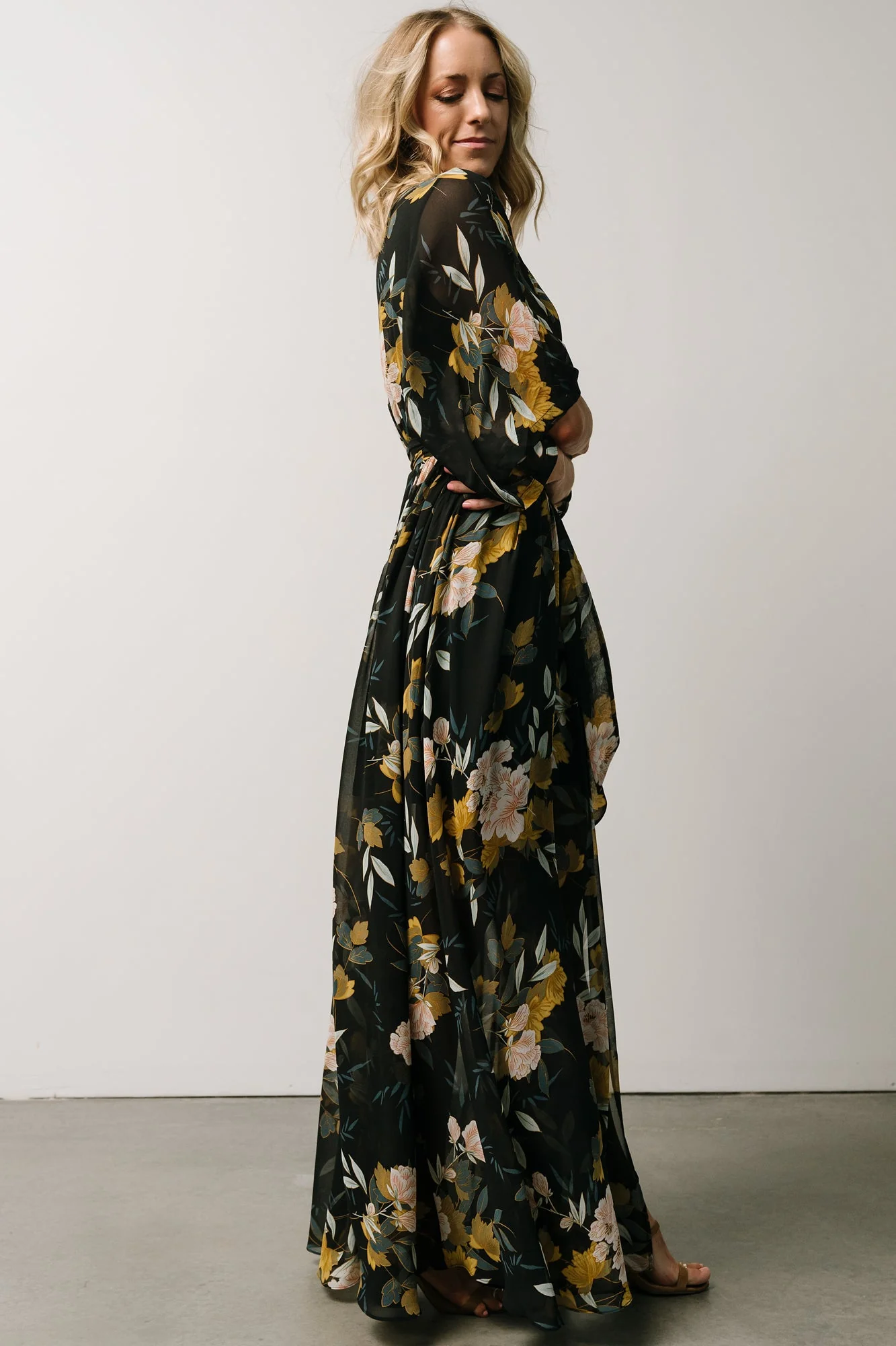 Kia Kimono Maxi Dress | Midnight Floral