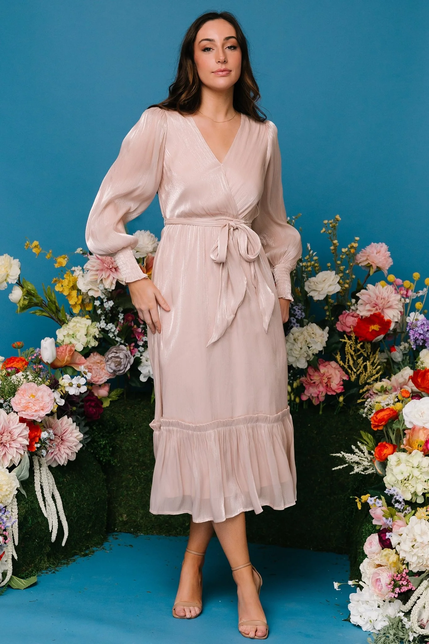 Flynn Midi Dress | Champagne