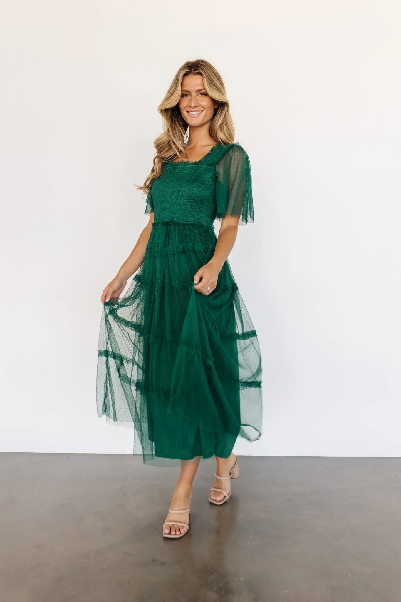 Bexley Tulle Dress | Dark Green