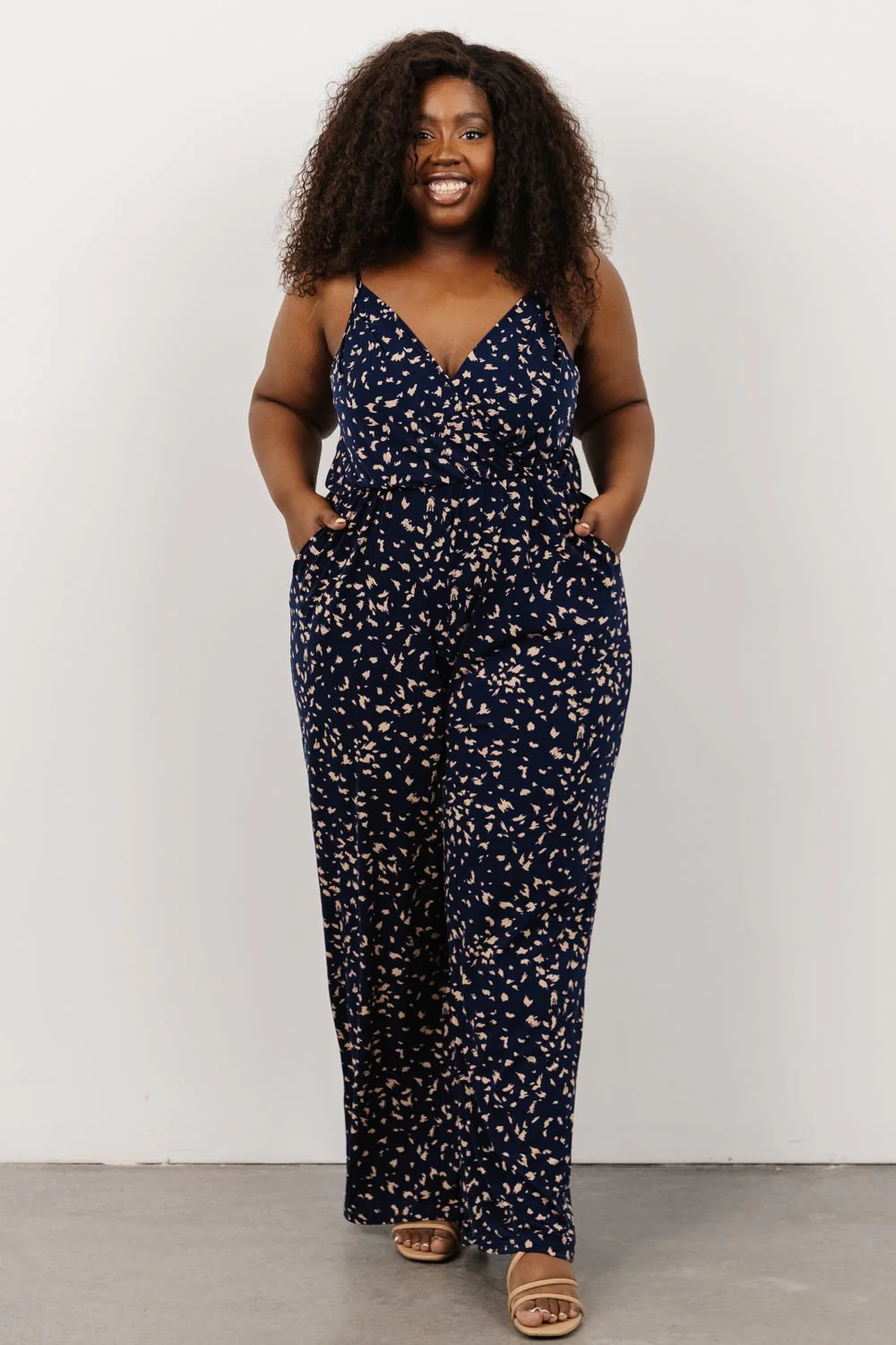 Sade Jumpsuit | Navy Print